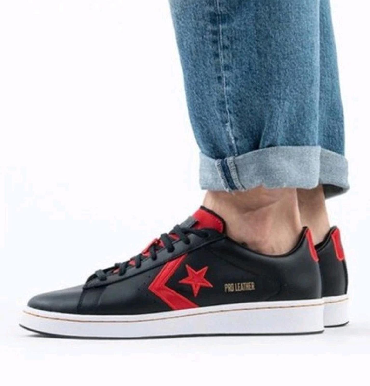 Converse Converse Pro Leather Low Top Black Red Sneakers sz 6 Men 4.5 Size US 6 / IT 36 - 5 Thumbnail