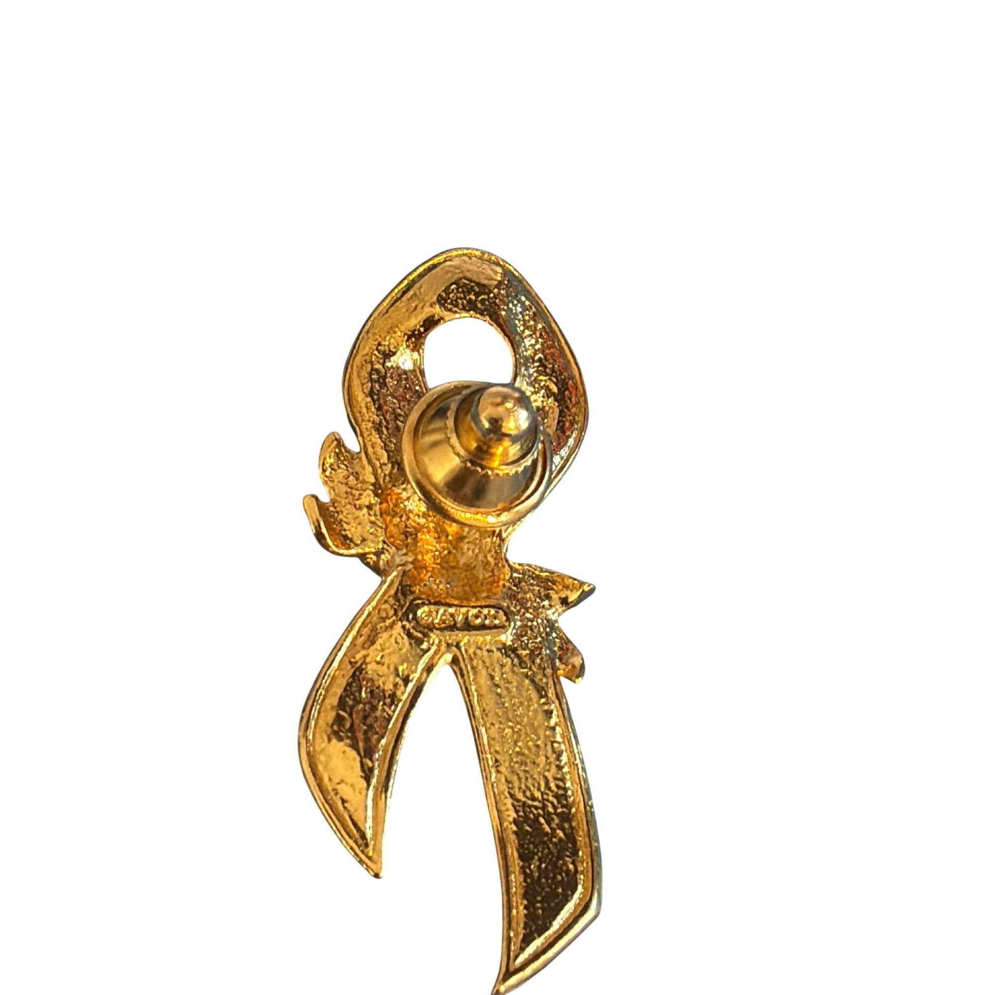 Other Vtg Avon Gold Tone Pink Enamel Pin Breast Cancer Rose 2" Est Size ONE SIZE - 3 Thumbnail