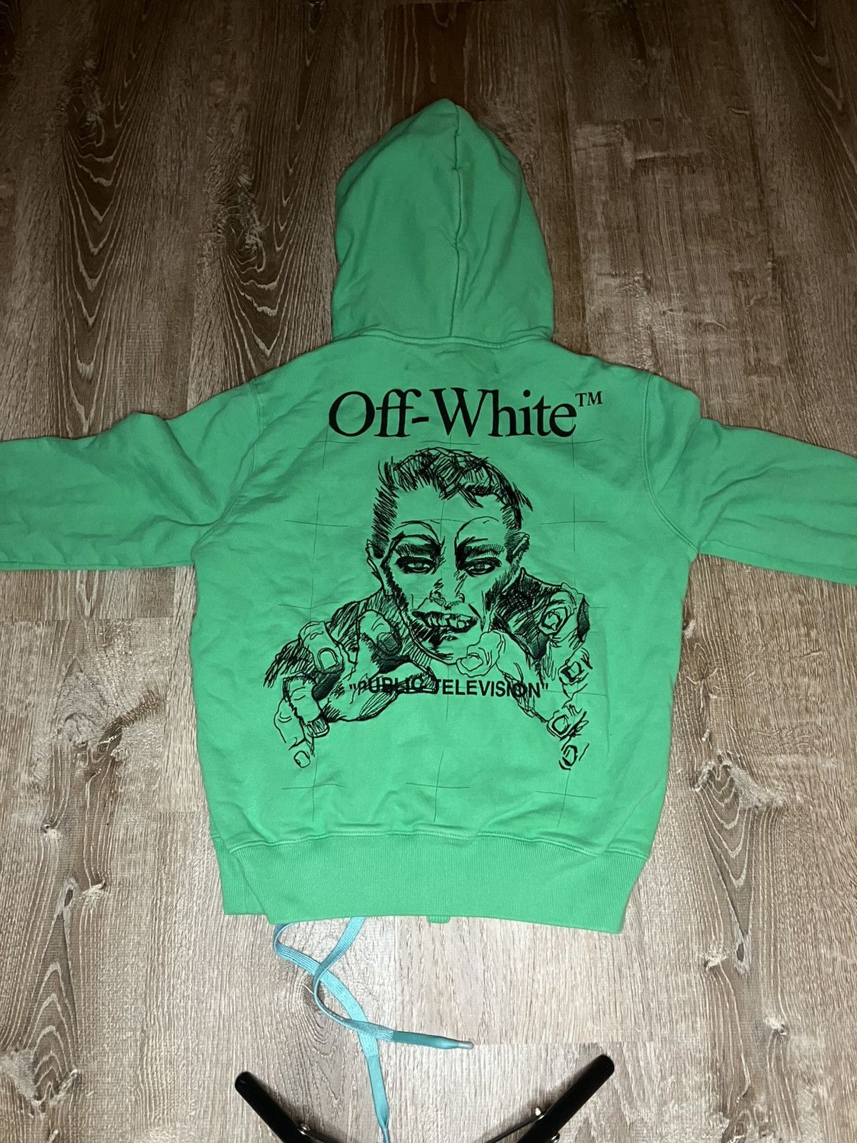 Off White Virgil Abloh Off White x Virgil Public Television Hoodie Grailed