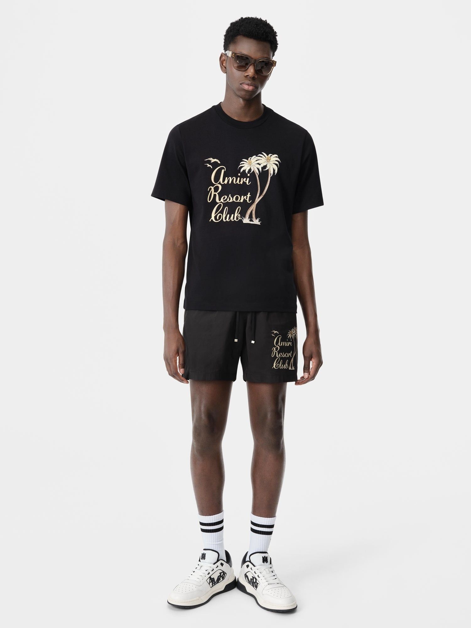 Amiri o1s1wg110425 Resort Club Swim Trunk in Black Size US 30 / EU 46 - 3 Thumbnail
