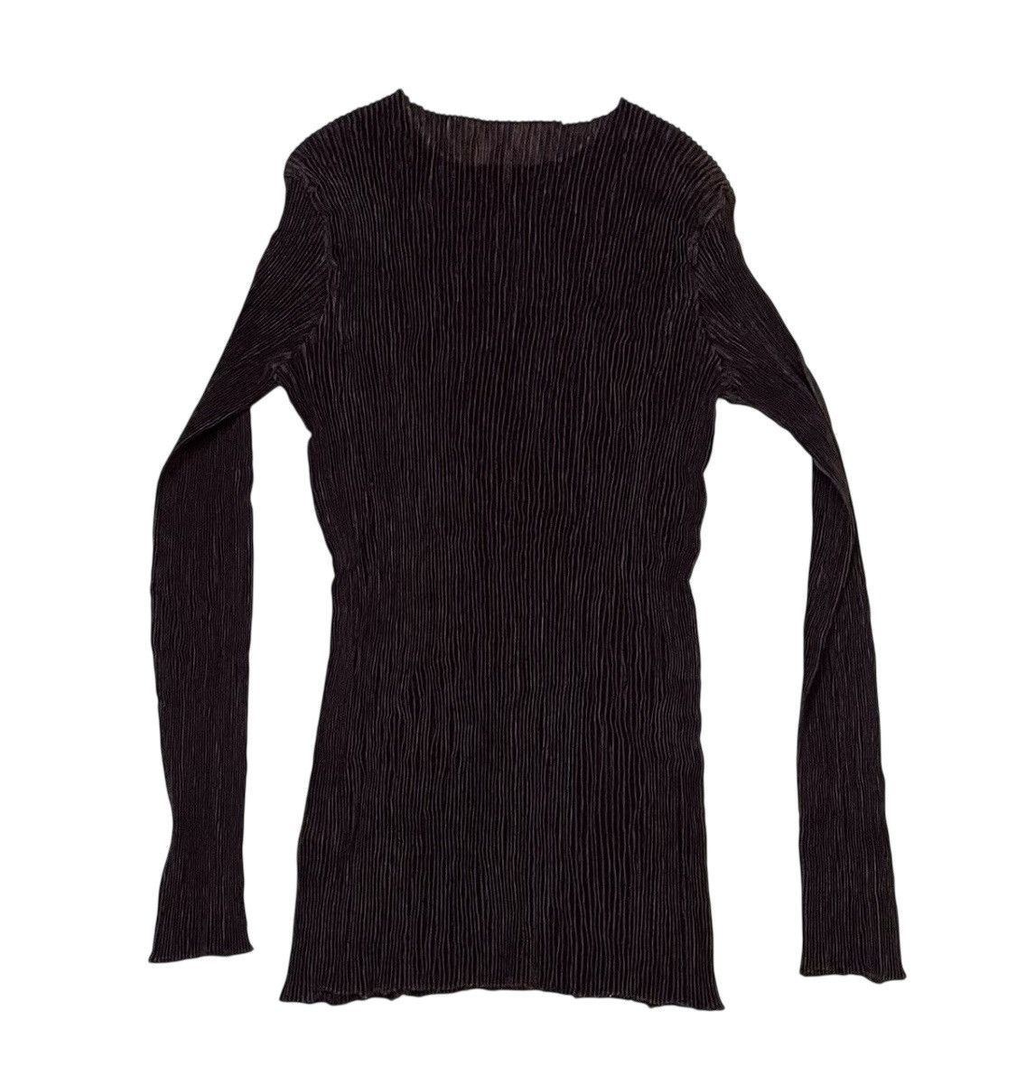 Pleats Please Issey Miyake TAX FREE 🇺🇸 issey miyake pleats dark brown longsleeve Size S / US 4 / IT 40 - 5 Thumbnail