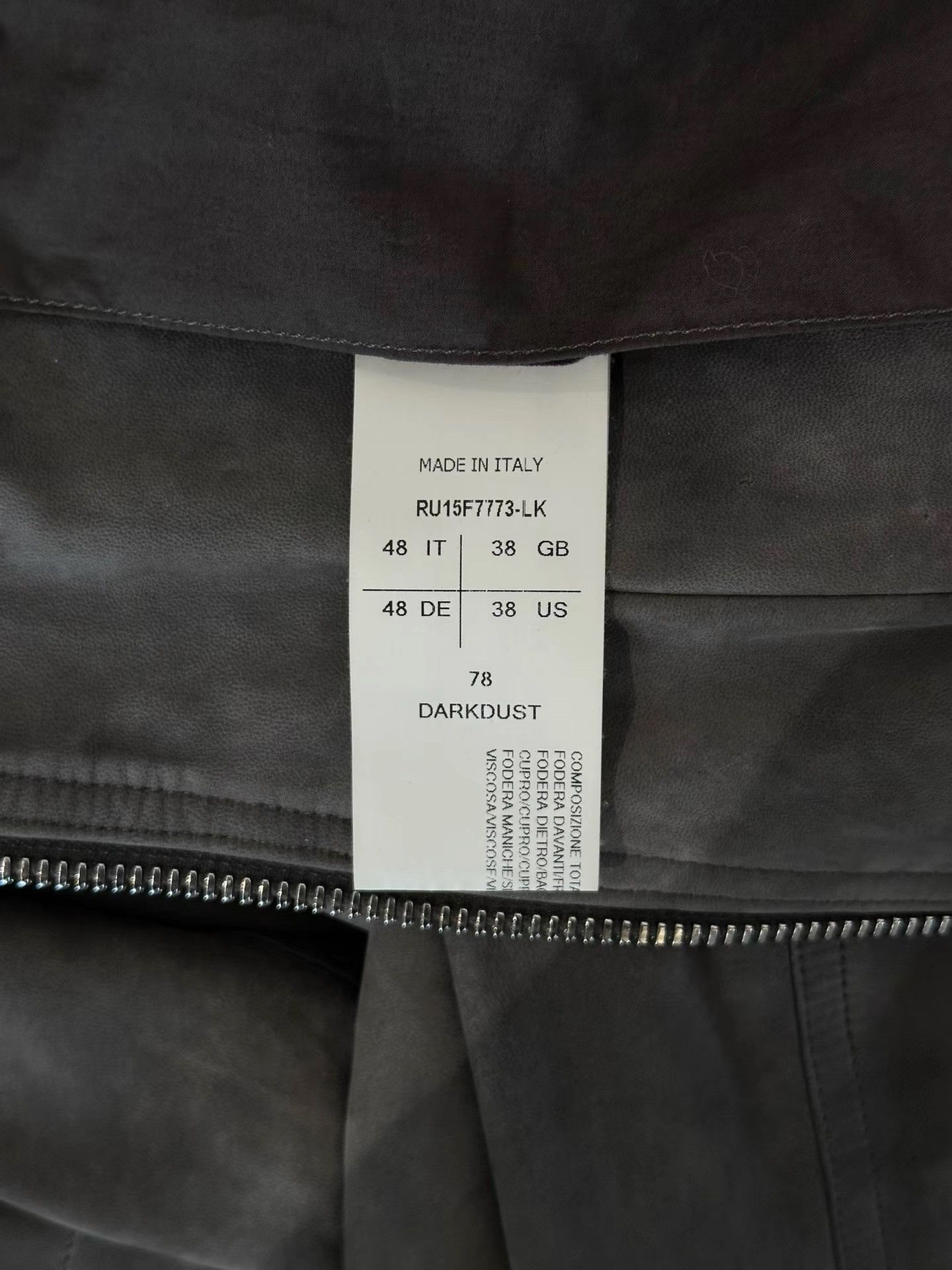 Rick Owens Rick Owens Mainline Suede Stand Collar Leather Jacket K35 Size US M / EU 48-50 / 2 - 6 Thumbnail