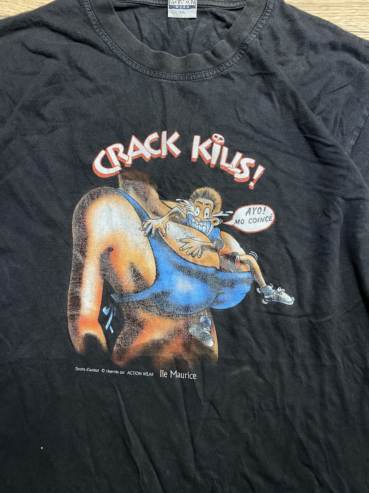 Other Vintage 90s "Crack Kills" Funny Humor Graphic Tee XXL Size US XXL / EU 58 / 5 - 2 Thumbnail