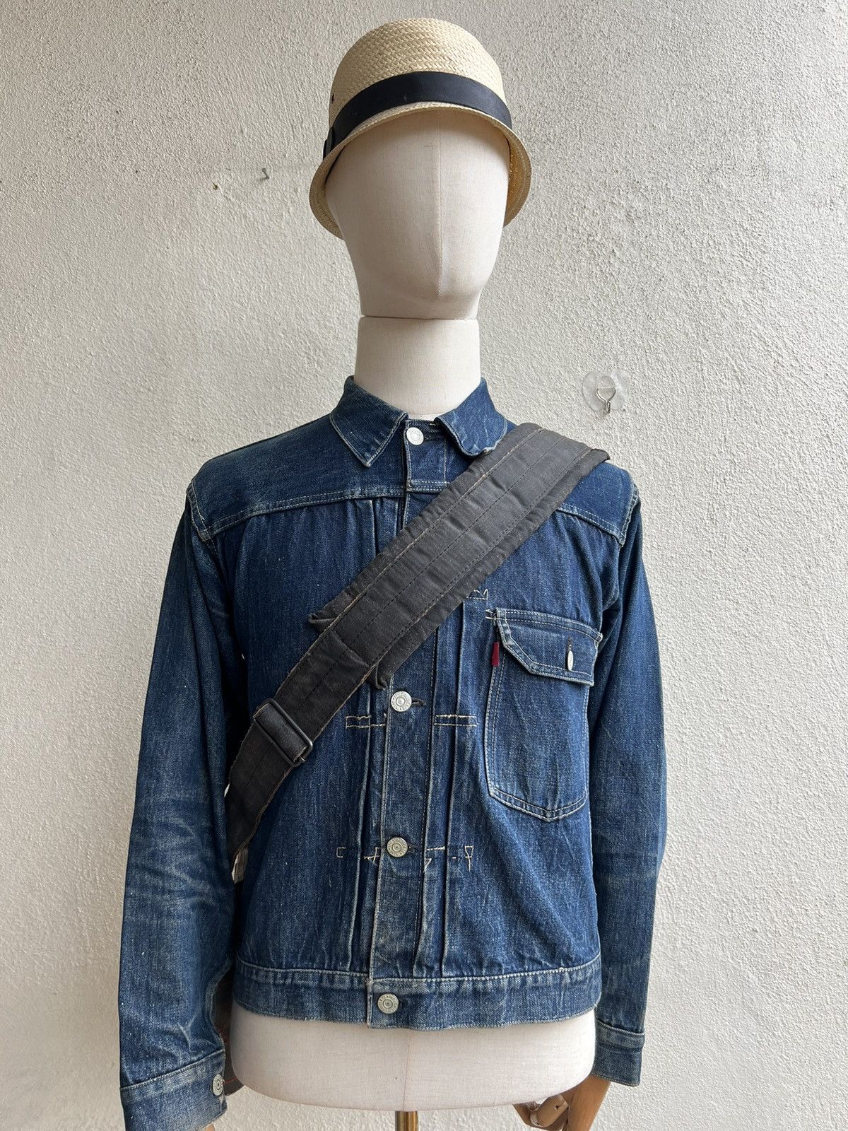 Vintage RARE! Vintage Tough Jeans Military Distress Wax Large Bag Size ONE SIZE - 12 Thumbnail