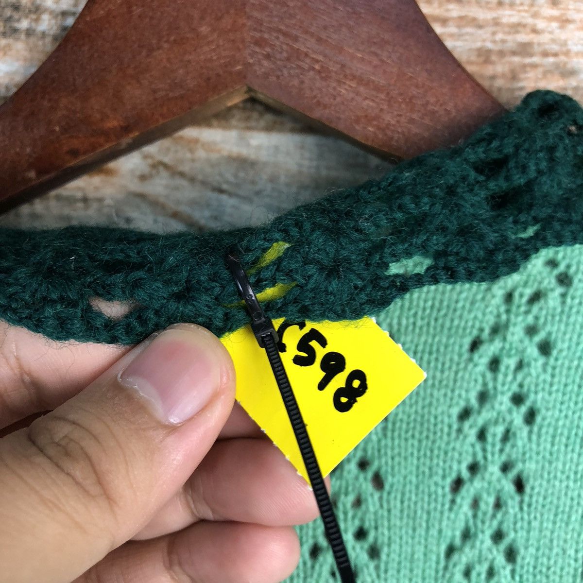 Vintage DL Japanese Brand Green Cardigan Knitwear #C598 Size XXS / US 00 / IT 34 - 9 Thumbnail