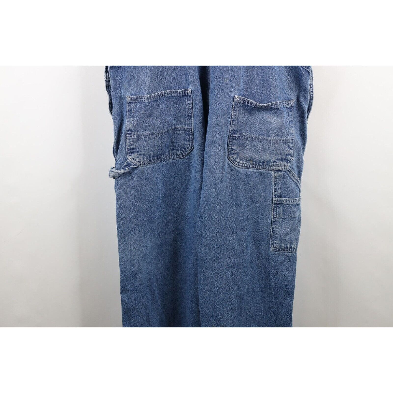 Carhartt × Vintage Vintage Y2K Carhartt Distressed Spell Out Denim Overalls Size US 42 / EU 58 - 22 Thumbnail