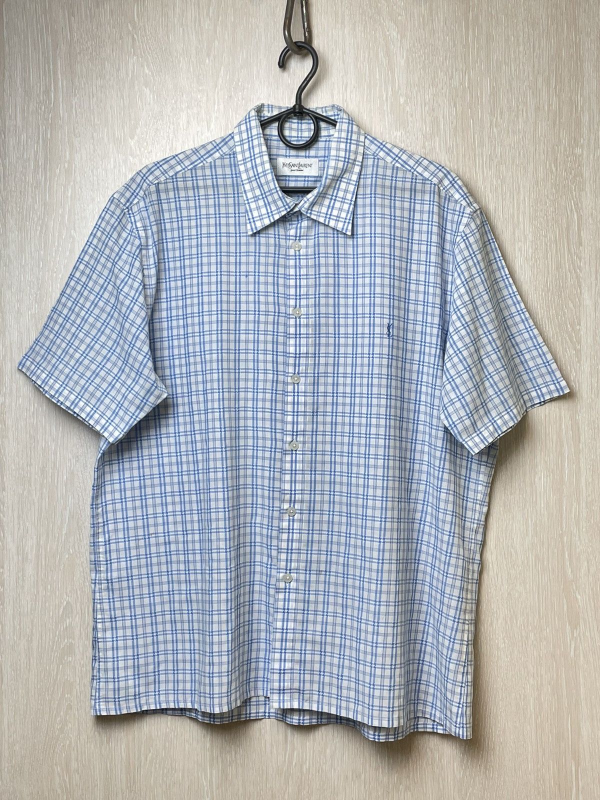 Yves Saint Laurent Vintage YSL Yves Saint Laurent Shirt Button Up Size US L / EU 52-54 / 3 - 1 Thumbnail