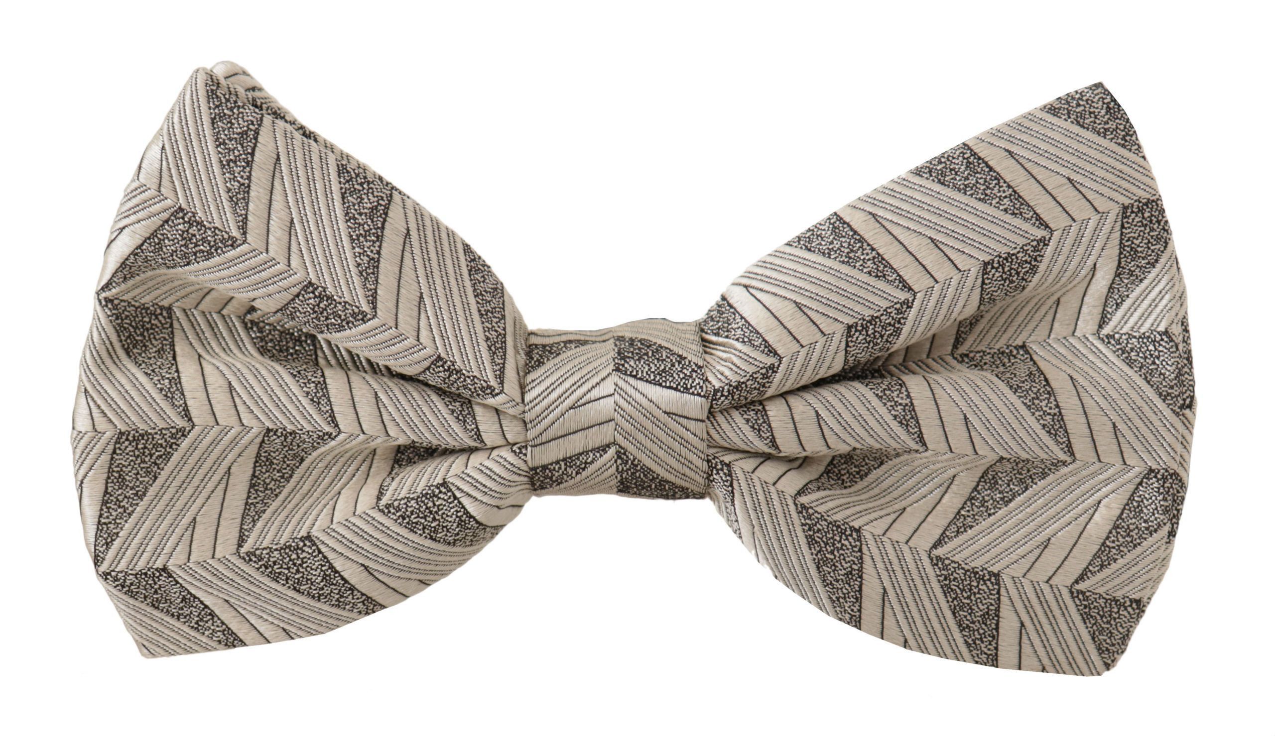 Dolce & Gabbana Elegant Silk Grey Bow Men's Tie Size ONE SIZE - 1 Thumbnail