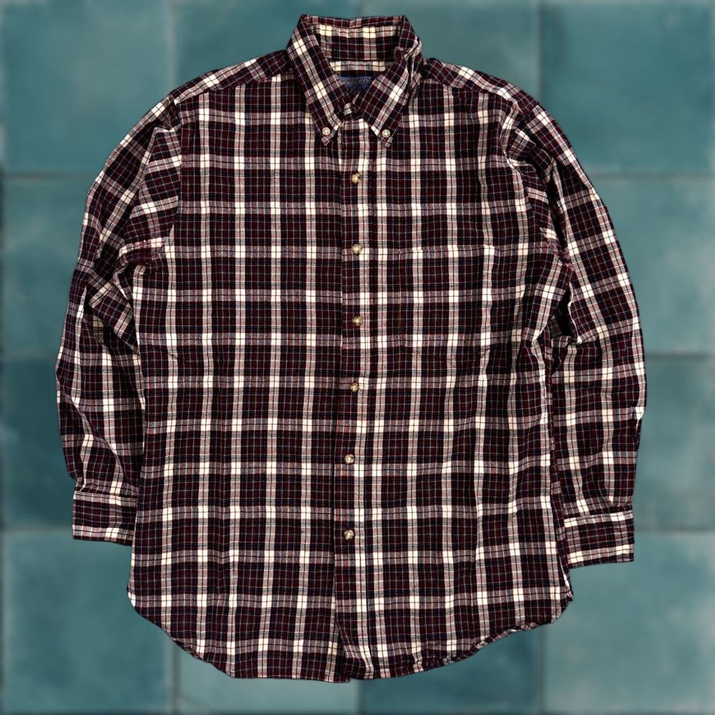 Pendleton VINTAGE Pendleton Shirt Mens M Wool Plaid Red 70s USA Button Up Size US M / EU 48-50 / 2 - 1 Thumbnail