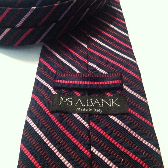 Jos. A. Bank JOS.A.BANK MENS NEW BLACK 100%SILK TIE WIDTH: 3 3/4" Size ONE SIZE - 3 Thumbnail