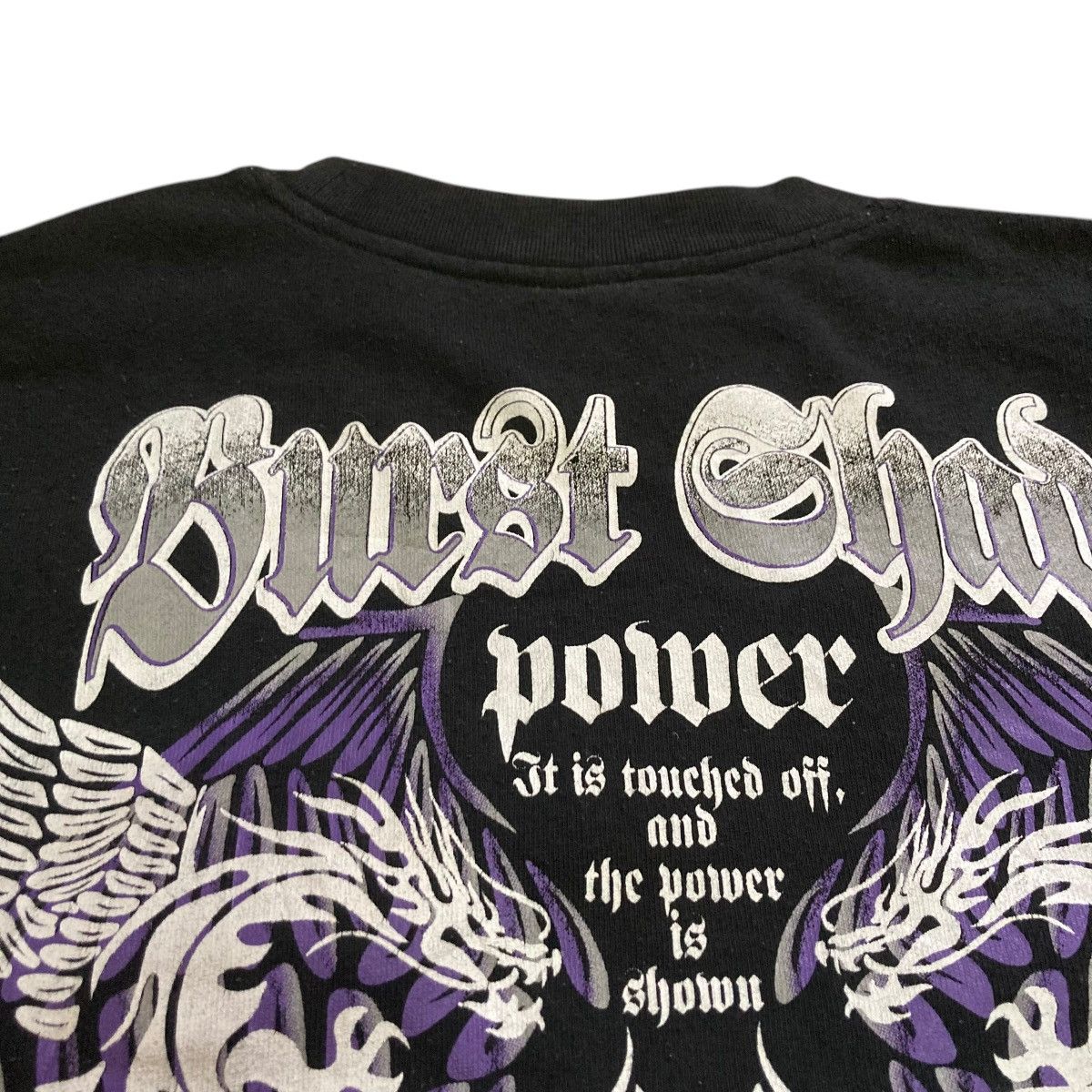 Le Grande Bleu (L.G.B.) 🇯🇵 Y2K ALL IS VANITY WORDING DRAGON SWEATSHIRT Size US L / EU 52-54 / 3 - 9 Thumbnail