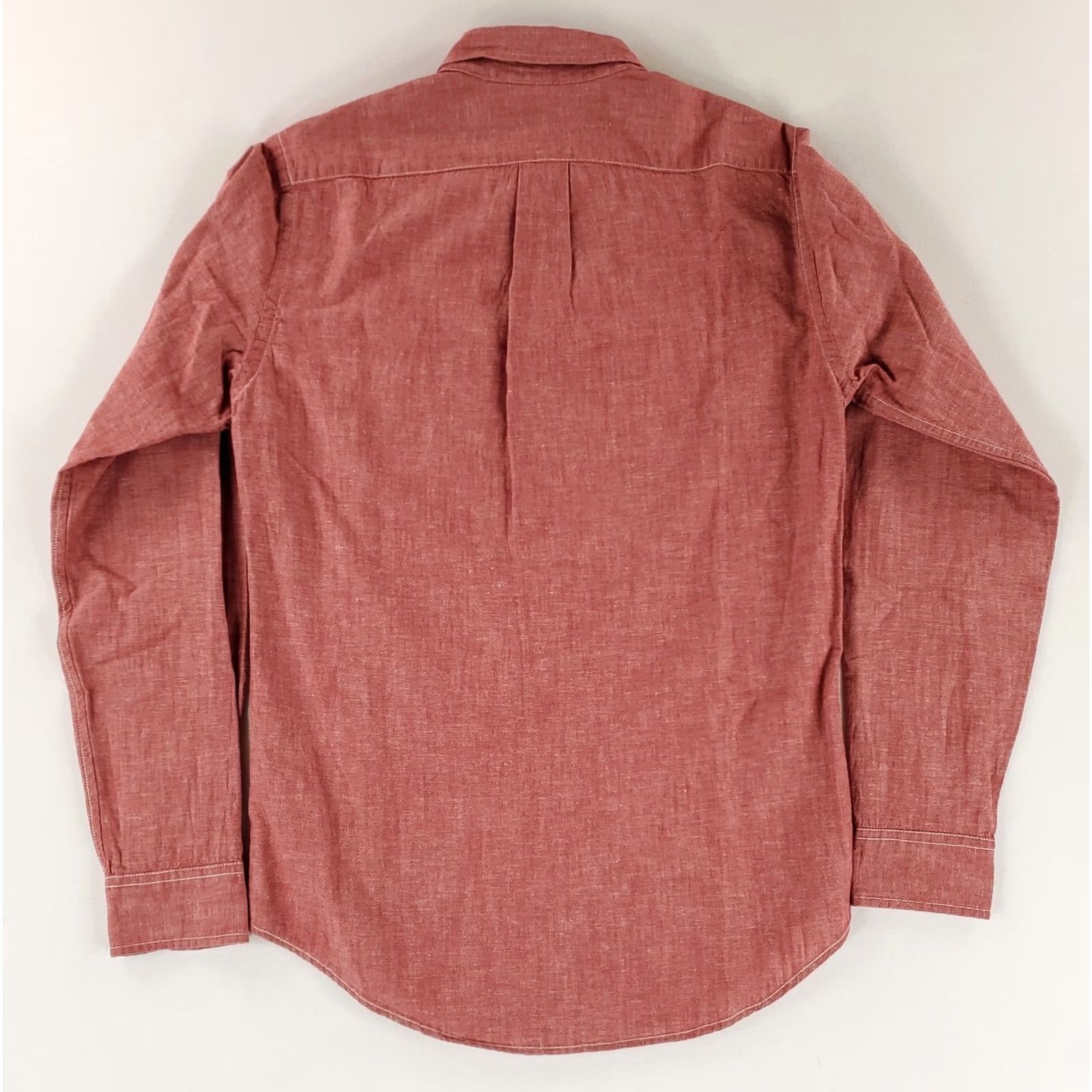 J.Crew J.CREW Shirt Button Down Chambray Japanese Selvedge Red Slim Mens XS Red Long Sleeve Shirt Size US XS / EU 42 / 0 - 4 Thumbnail
