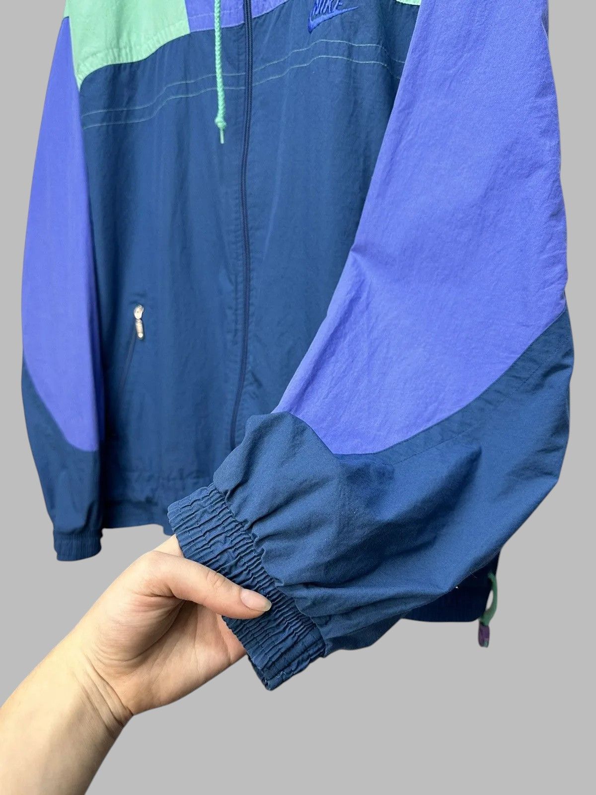 Vintage Rare Vintage 00s Nike Nylon Jacket Big Swoosh Hoodie Size US XL / EU 56 / 4 - 5 Thumbnail