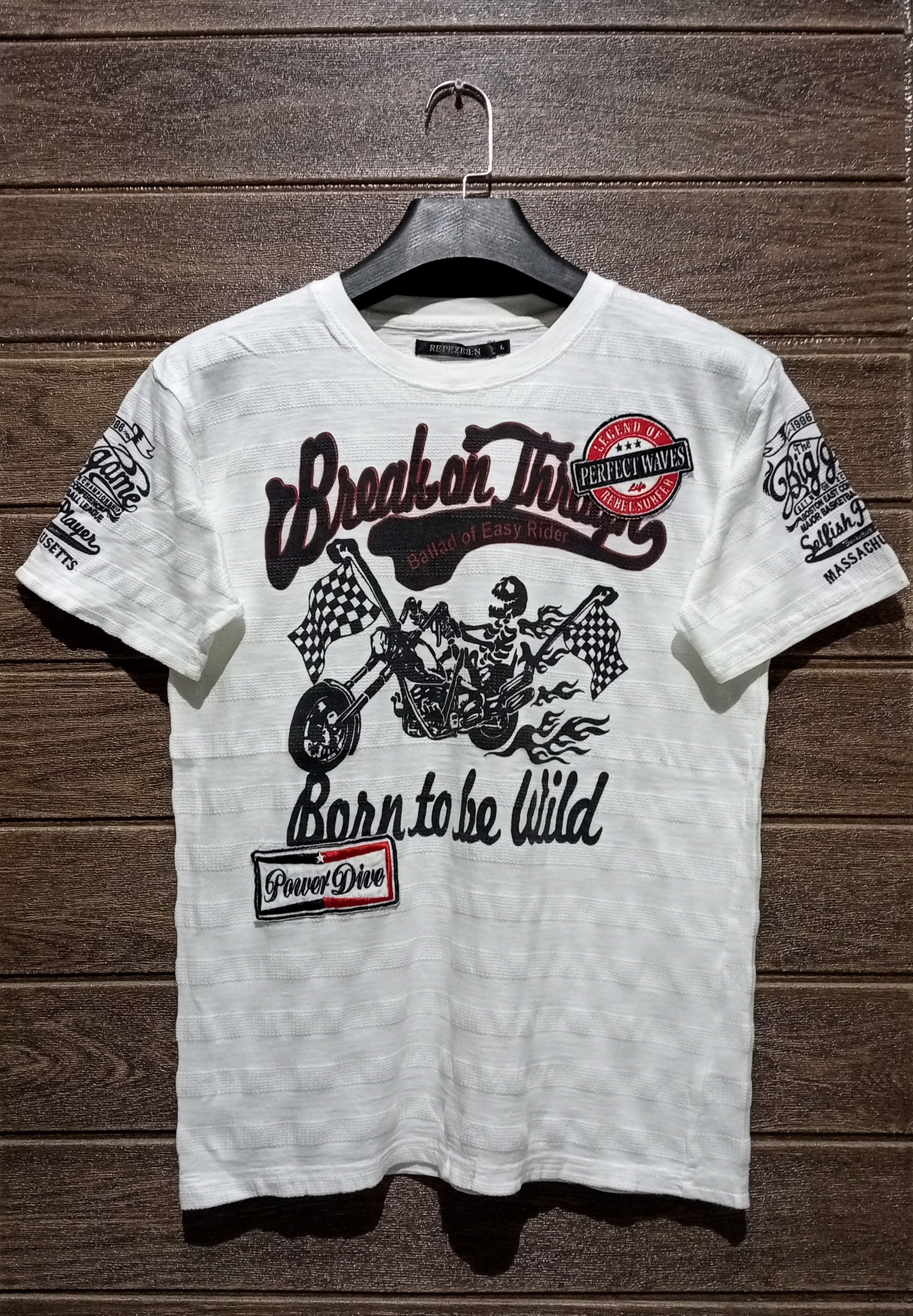Japanese Brand Vintage Racing Skull Tee Size US L / EU 52-54 / 3 - 2 Thumbnail
