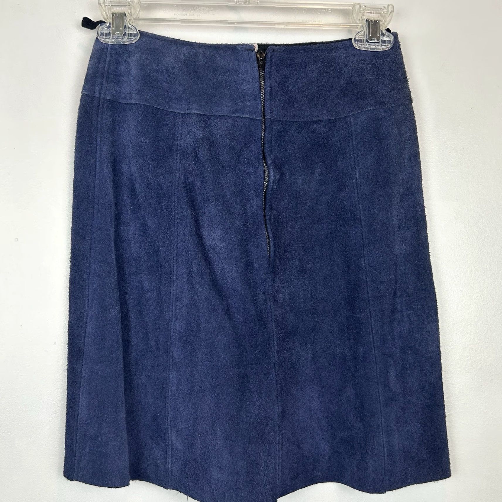 Vintage VINTAGE Suede Skirt Jacket Leather Set Blue Vest 60s Rock Boho 2 Piece Womens S Size 28" / US 6 / IT 42 - 7 Thumbnail