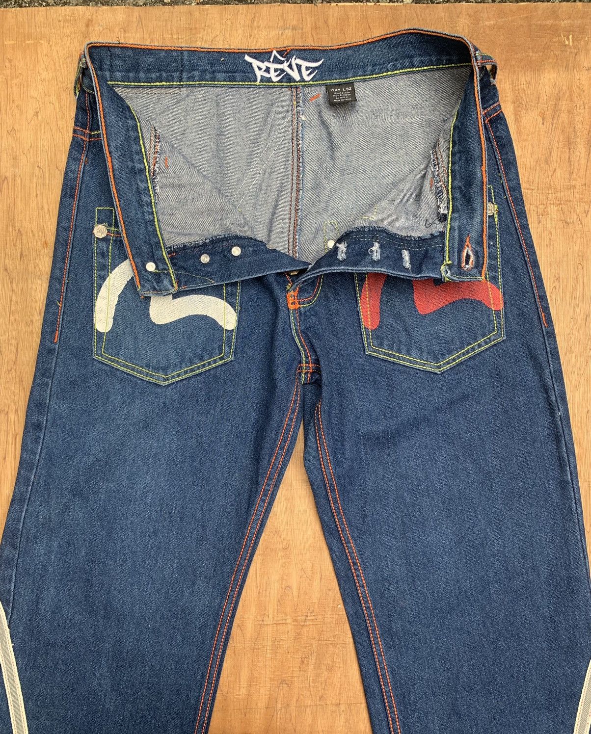 Vintage REVE Evisu Logo Japanese Denim Pants Size US 34 / EU 50 - 23 Thumbnail