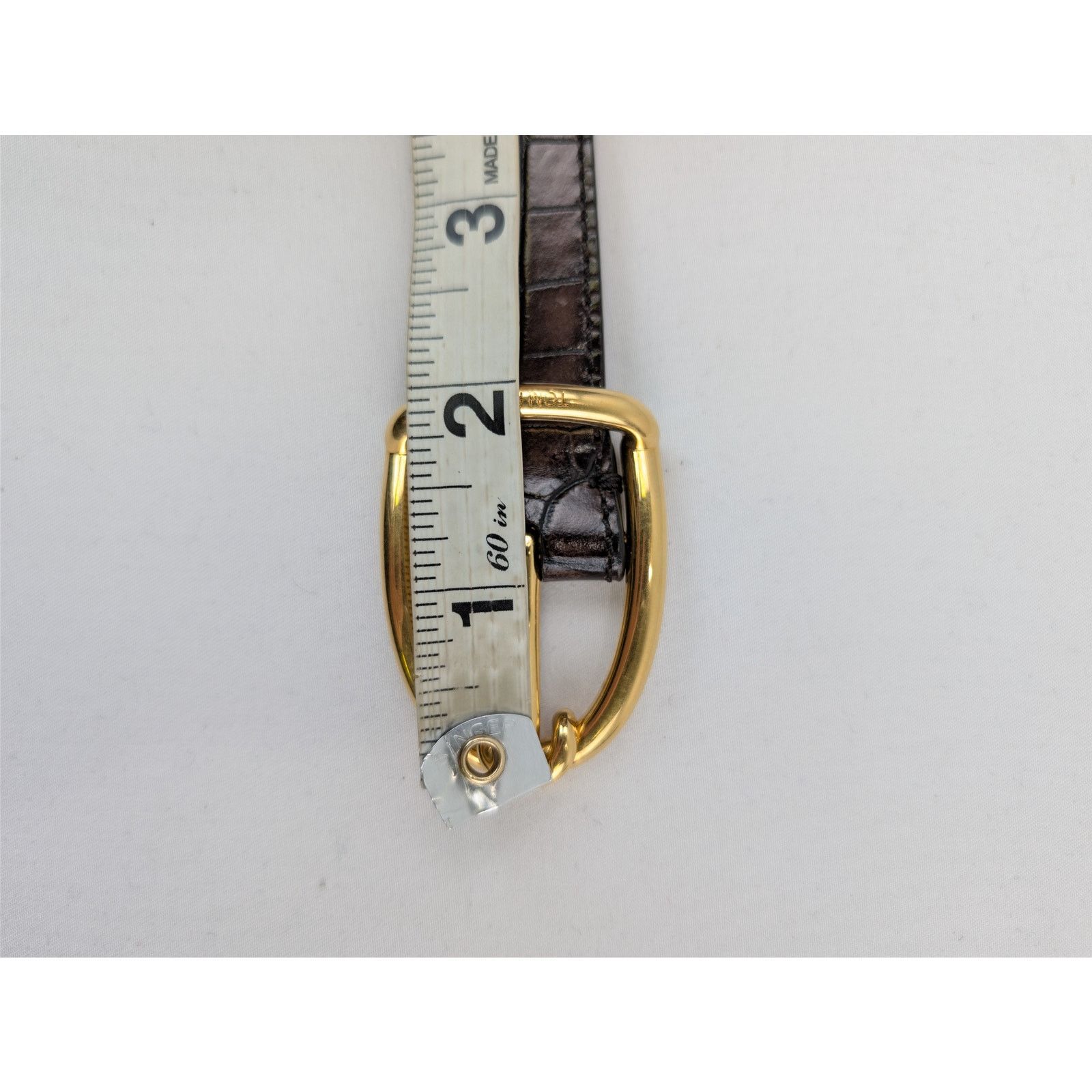Tom Ford o1rshd1 Size: 95 / pin-buckle croc-embossed calfskin belt Size 38 - 10 Thumbnail