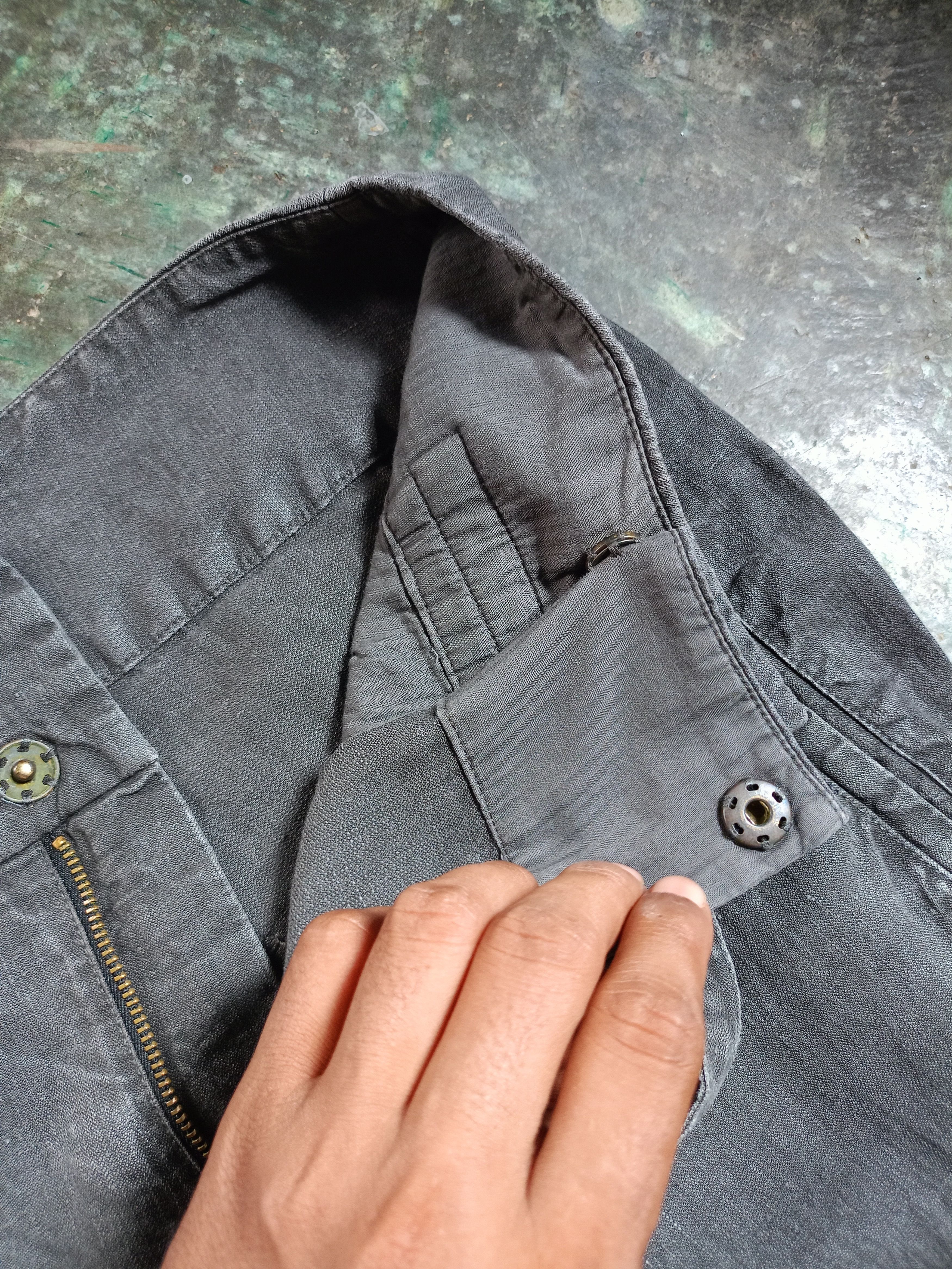 Pas de Calais Pas de Calais Gray Linen Pants Size US 31 - 5 Thumbnail