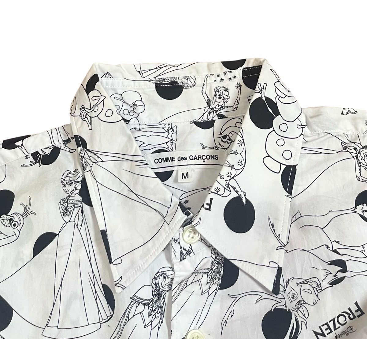 Comme des Garcons Cdg x disney frozen AD2014 graphic button up shirt Size US M / EU 48-50 / 2 - 3 Thumbnail