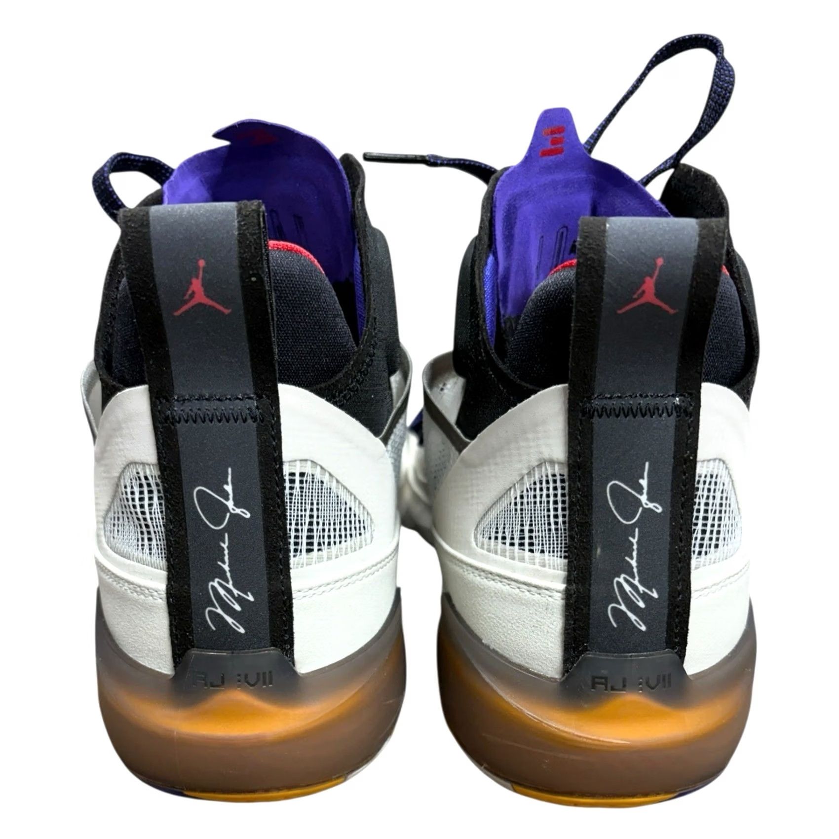 Jordan Brand Nike Air Jordan 37 Beyond Borders Mens 13 Sneaker Light Bone Dark Concord Ivory Leno-Weave DD6958-060 2022 Athletic Basketball Shoes Size US 13 / EU 46 - 6 Thumbnail