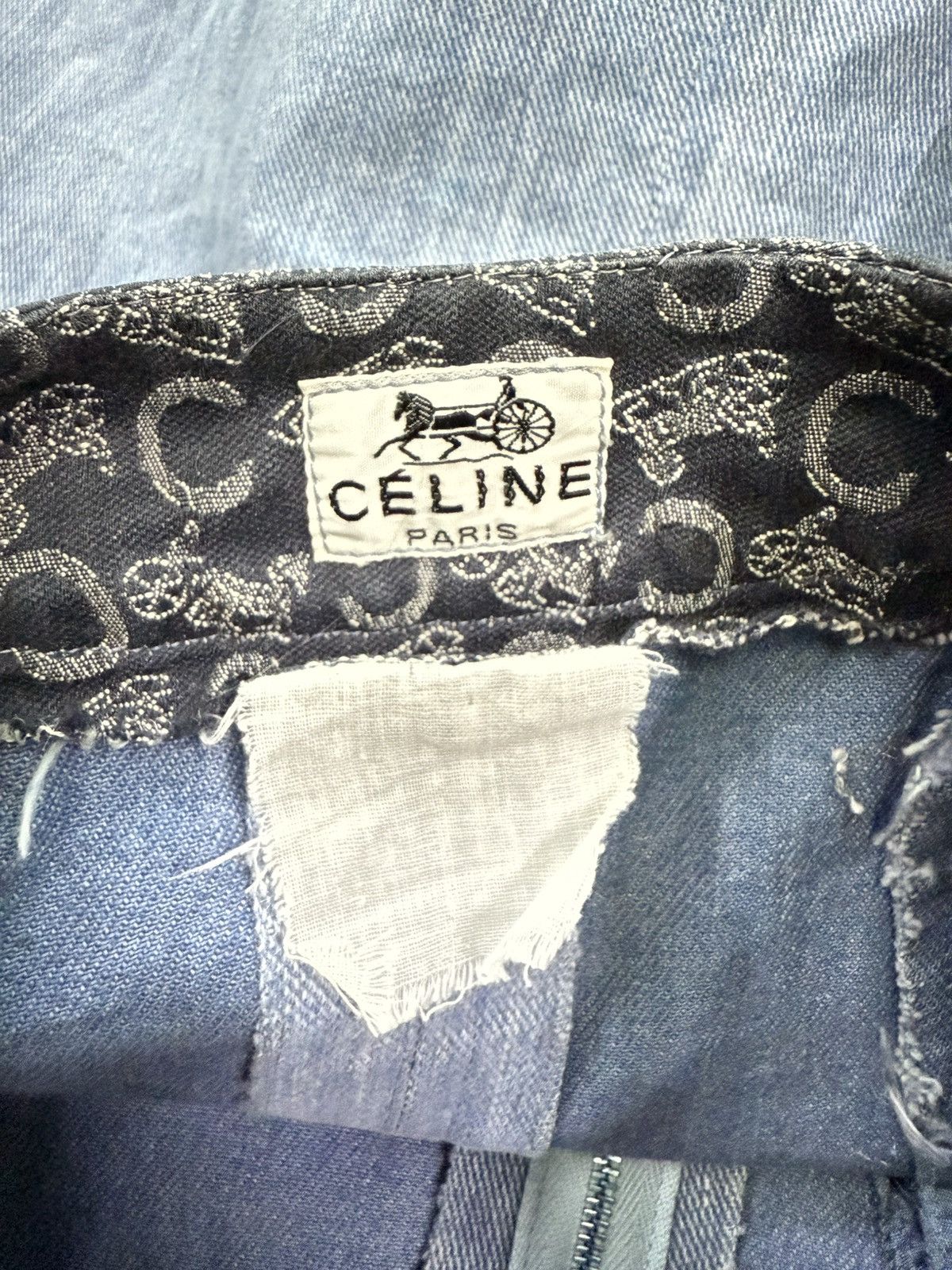 Celine RARE VINTAGE CELINE DENIM SKIRT Size 26" / US 2 / IT 38 - 11 Thumbnail