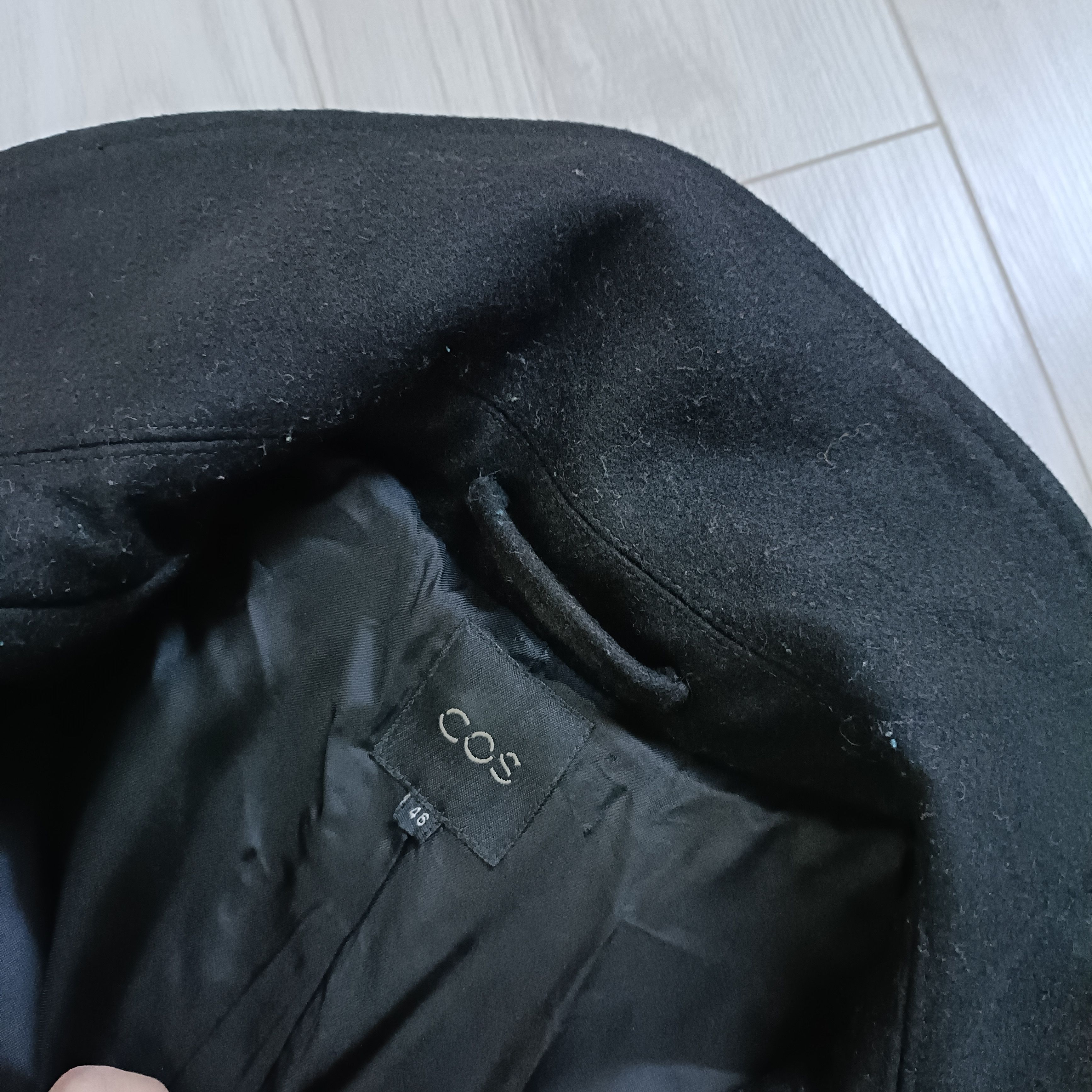 Cos Men's Black Coat with Belt ! Size US M / EU 48-50 / 2 - 6 Thumbnail
