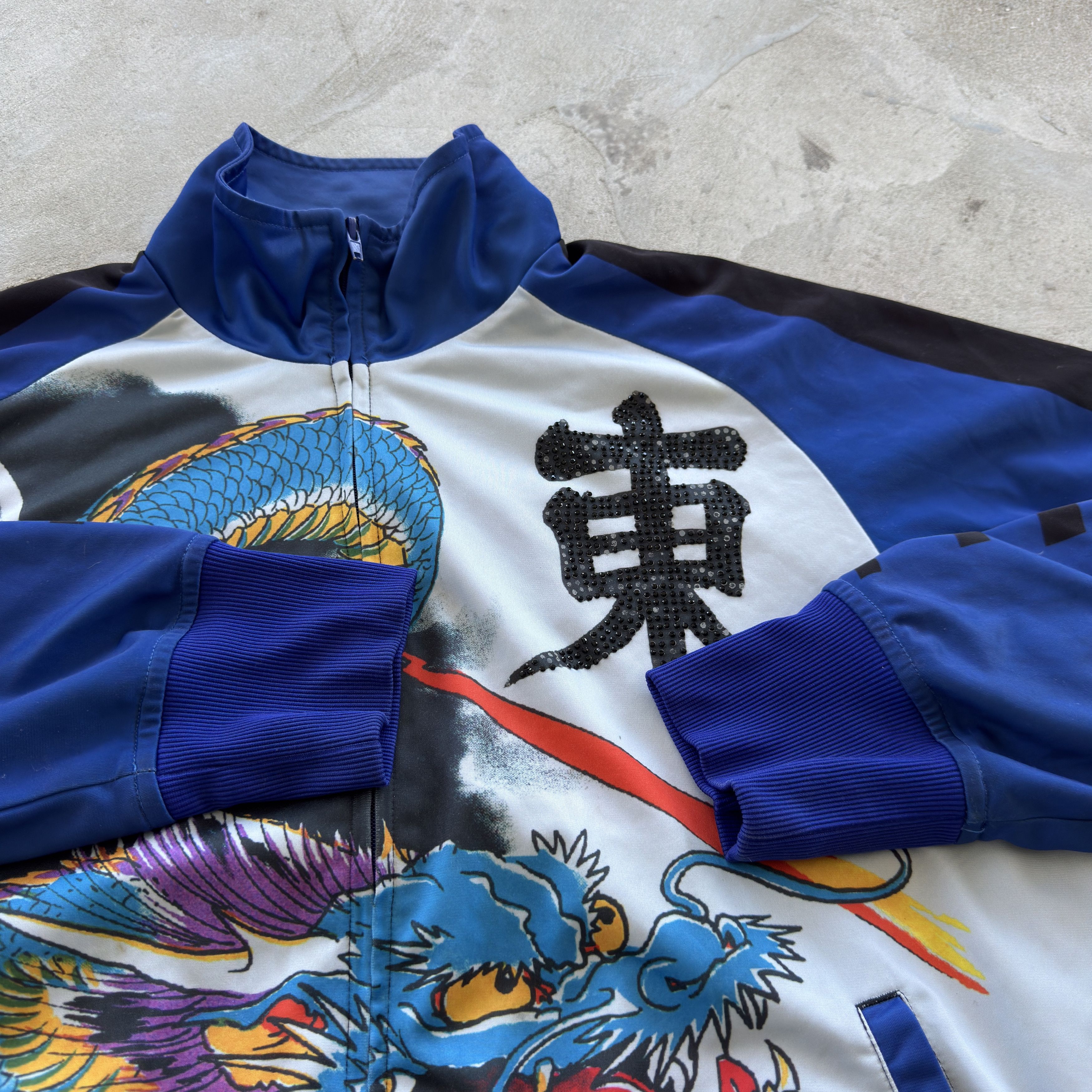 Ed Hardy Ed Hardy Blue Dragon Kanji Graphic Zip Up Track Jacket L Size US L / EU 52-54 / 3 - 5 Thumbnail