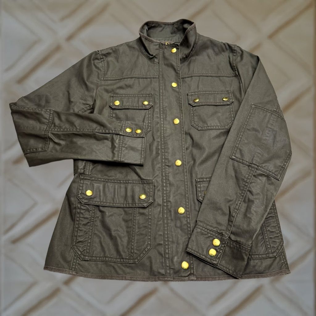 J.Crew J.CREW Parka Jacket Womens Small Green Cotton Snap Casual Field Utility Size S / US 4 / IT 40 - 1 Thumbnail