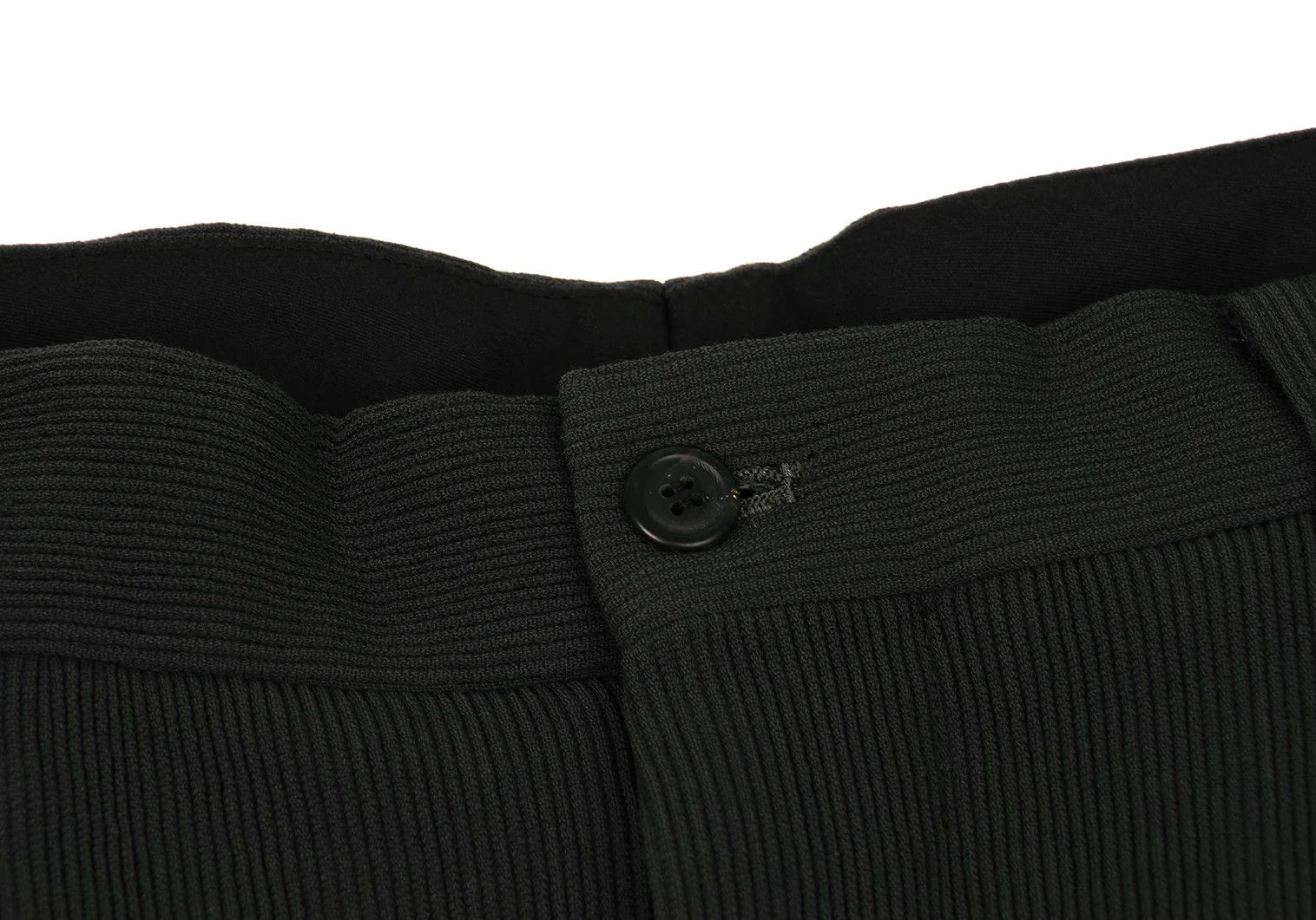 Issey Miyake Wool Two-Tuck Ribbed Pants in Deep Green XL Size US 38 / EU 54 - 3 Thumbnail