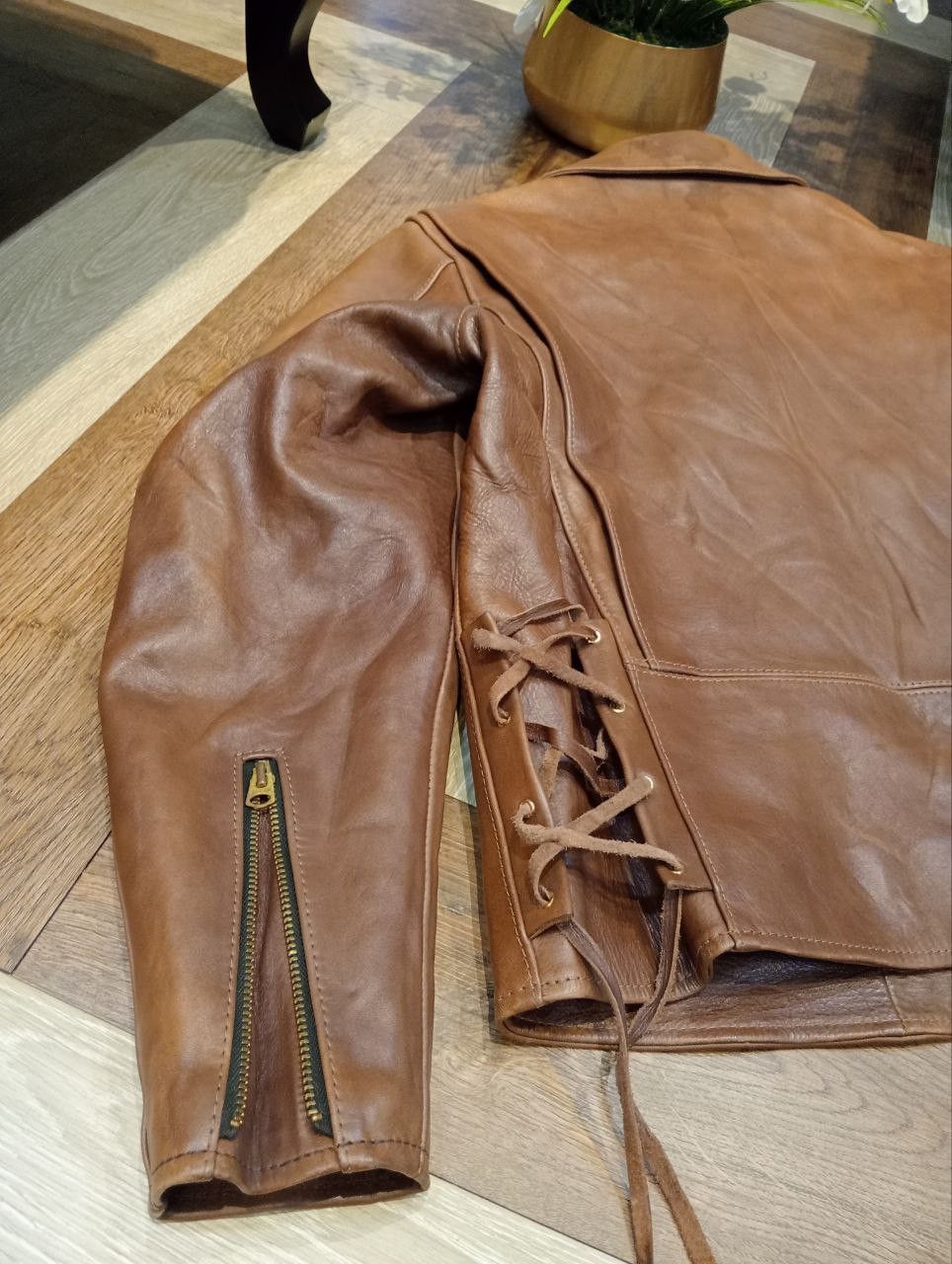The Flat Head THE FLAT HEAD SINGLE RIDER HORSE LEATHER JACKET - SIZE 44 Size US XL / EU 56 / 4 - 16 Thumbnail