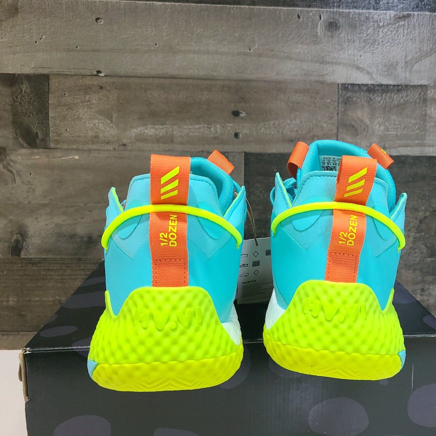 Adidas Adidas Harden Vol. 6 Pulse Aqua Solar Yellow GV8703 Men Size 10 Basketball Low Top Shoes Size US 10 / EU 43 - 4 Thumbnail