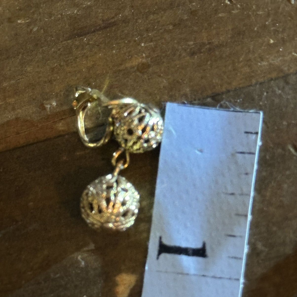 Vintage Vintage gold tone clip on filigree balls dangle earrings Size ONE SIZE - 3 Thumbnail