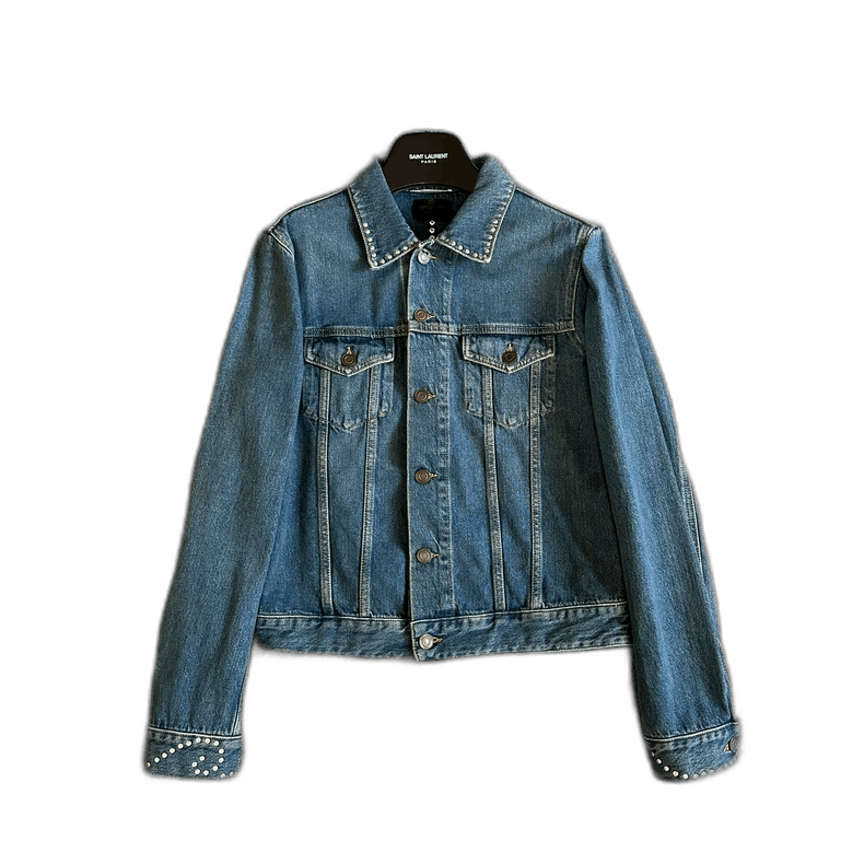 Saint Laurent Paris saint laurent blue studded denim jacket-2507 Size US S / EU 44-46 / 1 - 7 Thumbnail
