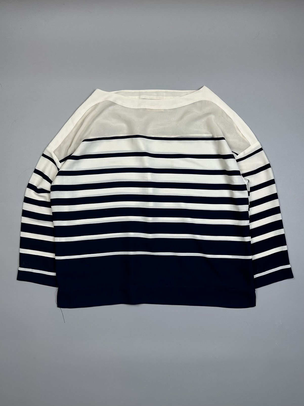 Basic Stripe Blue White Top Blouse Jean Paul Gaultier