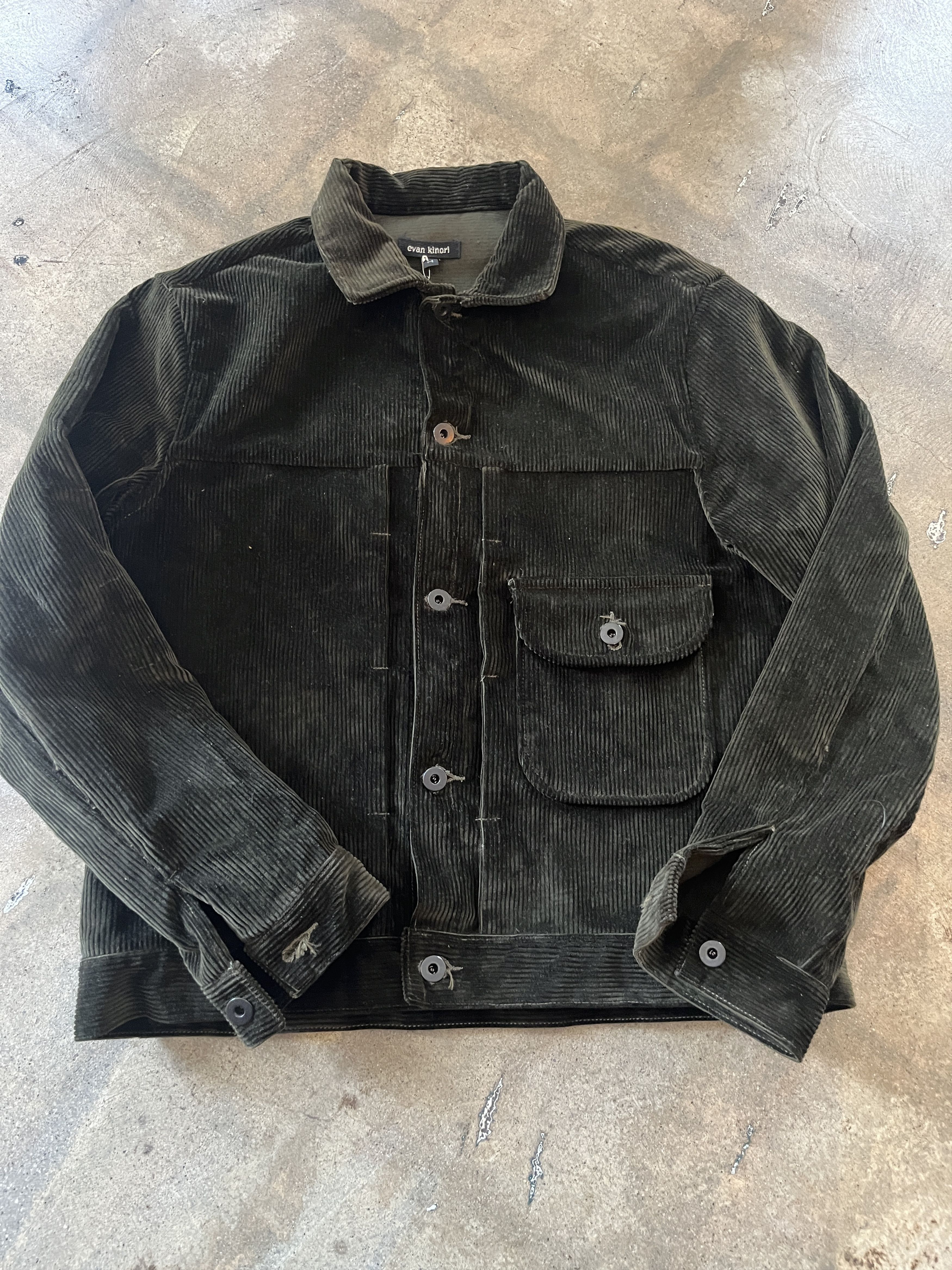 Evan Kinori field shirt in black