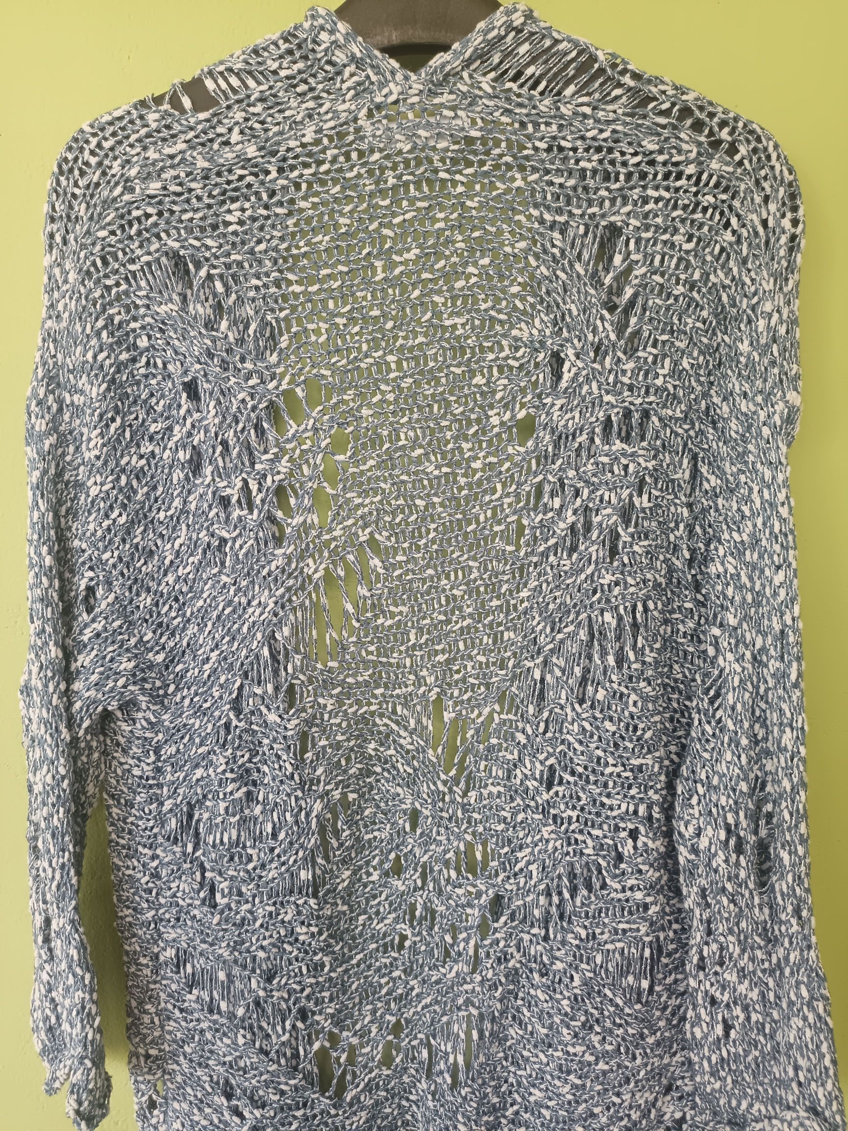 Other A.P Design Fashion Distressed Tassel Cable Knit Cardigan Size L / US 10 / IT 46 - 6 Thumbnail