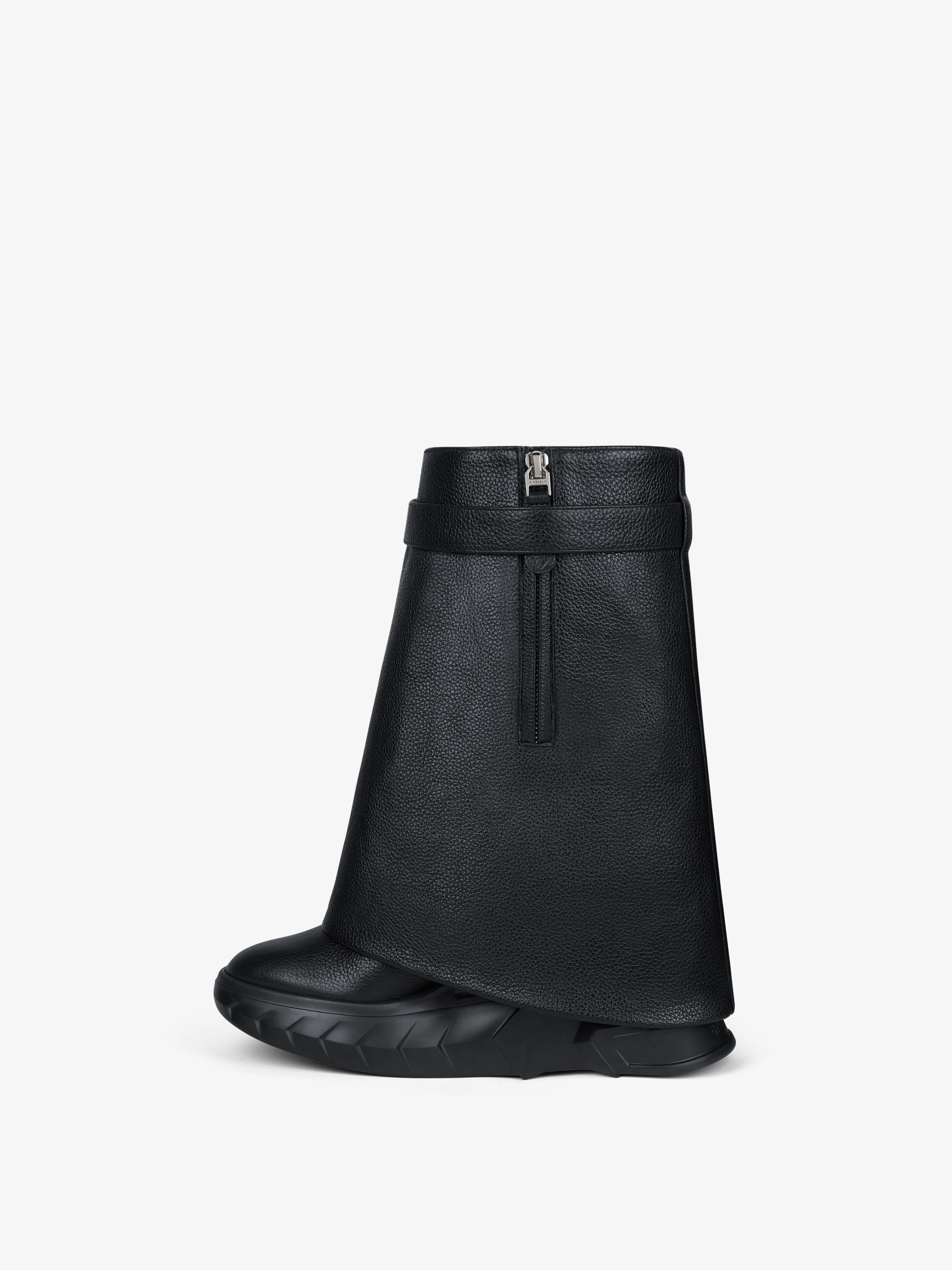 Givenchy o1srvl11e0525 Shark Lock Ankle Boots Biker 85mm in Black Size US 7 / IT 37 - 4 Thumbnail
