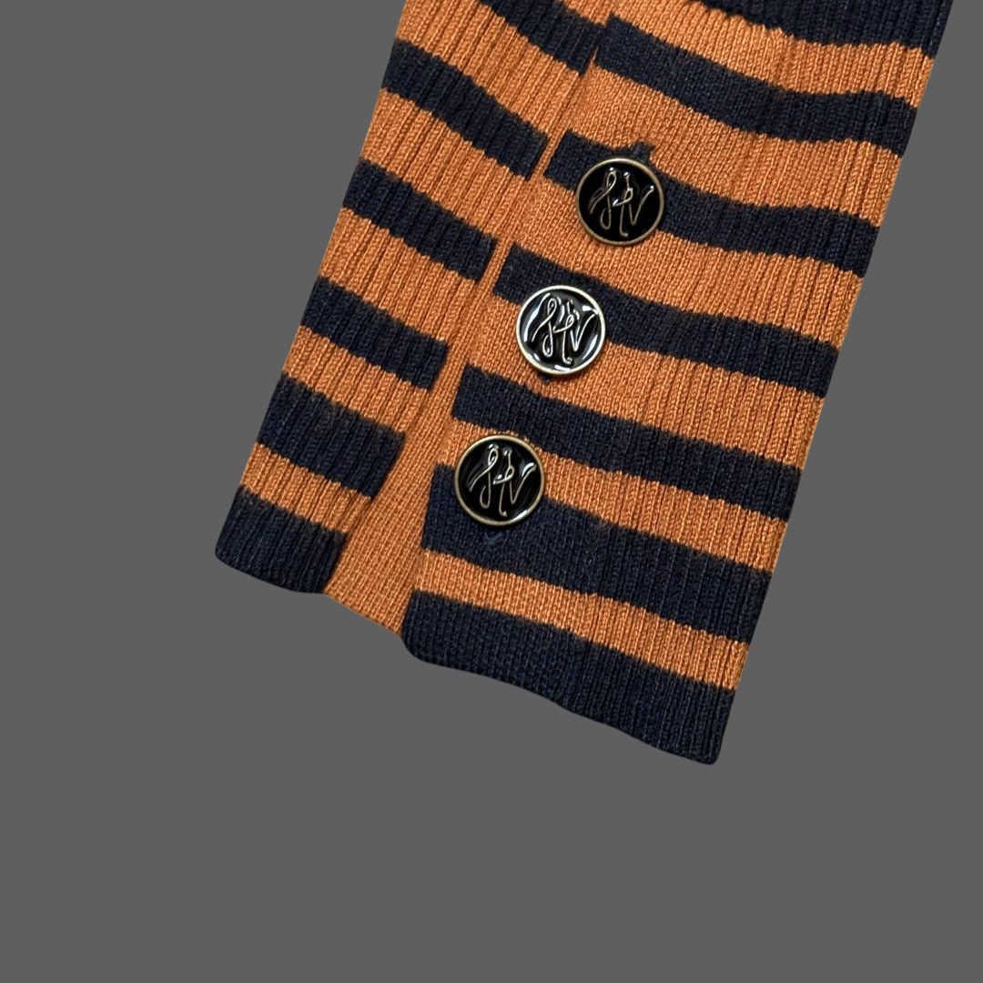 Karl Lagerfeld Karl Lagerfeld Paris Striped Henley Sweater Womens Size M Size M / US 6-8 / IT 42-44 - 3 Thumbnail