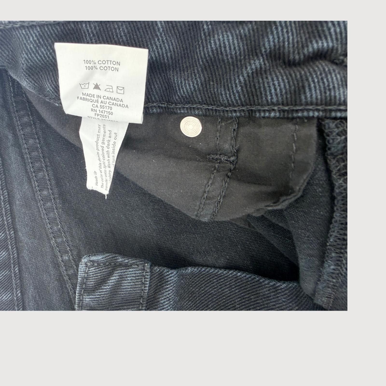 Frank & Oak Frank & Oak High Rise Slim Straight Jeans Black 28 Size 28" / US 6 / IT 42 - 5 Thumbnail