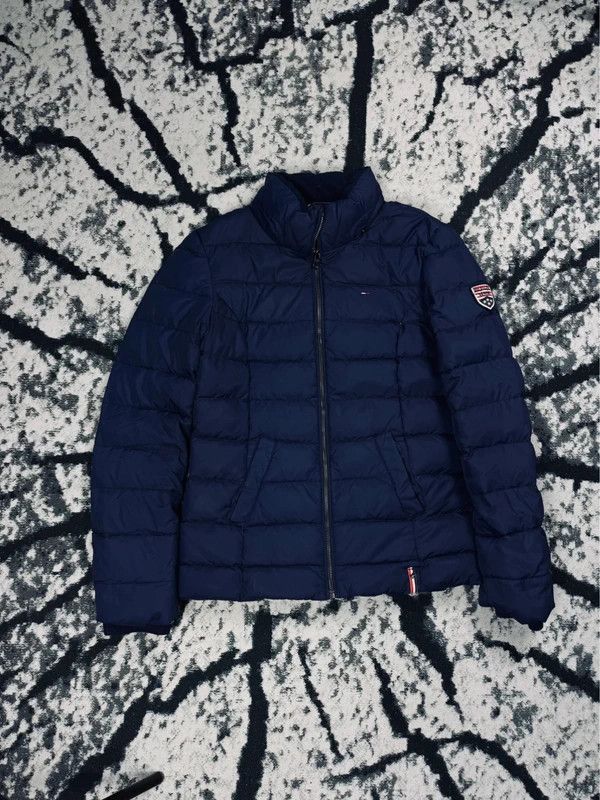 Tommy Hilfiger Tommy Hilfiger navy blue S logo puffer jacket Size S / US 4 / IT 40 - 1 Thumbnail