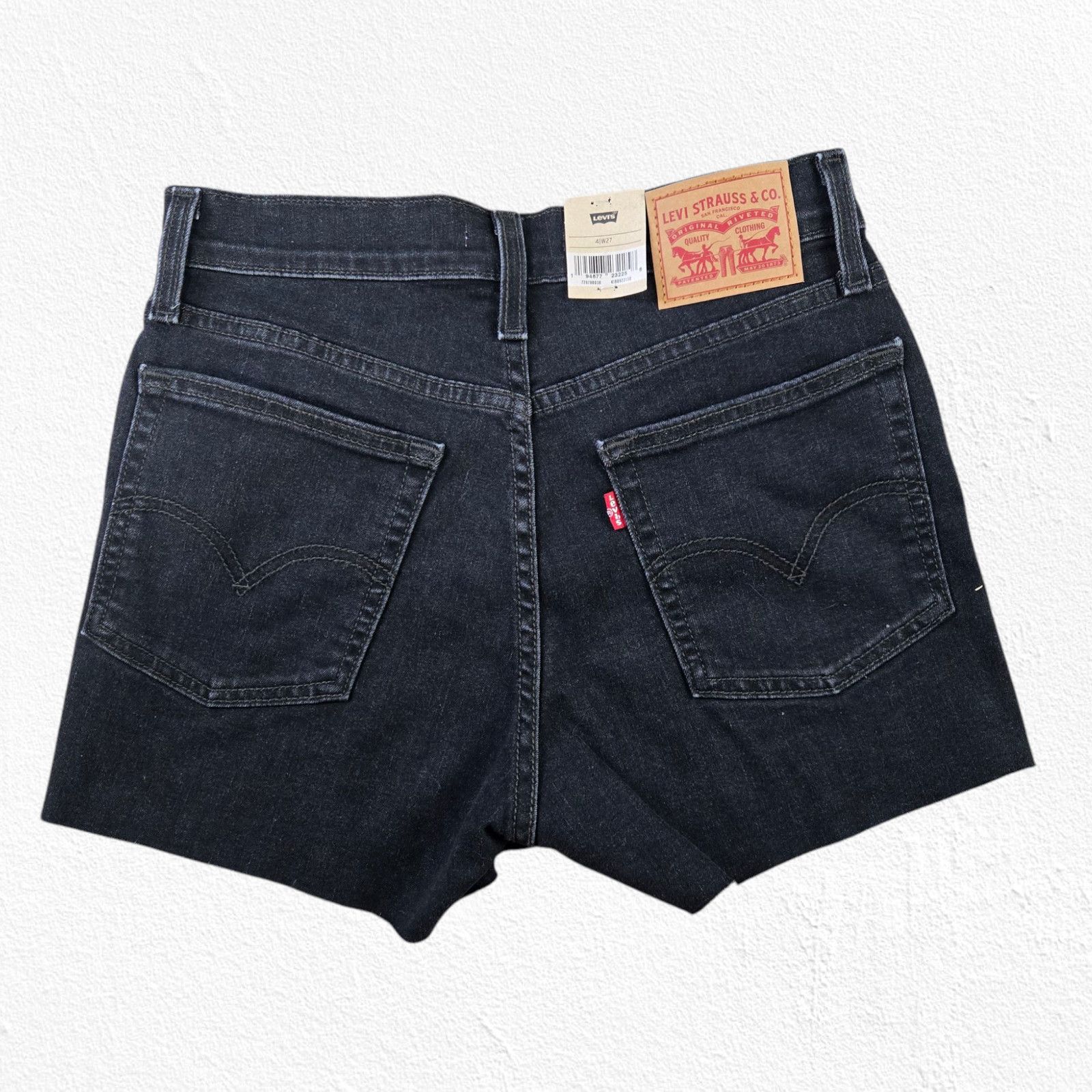 Levi's Levi's Black High Rise Cut Off Denim Shorts Size 27 Size 27" / US 4 / IT 40 - 11 Thumbnail