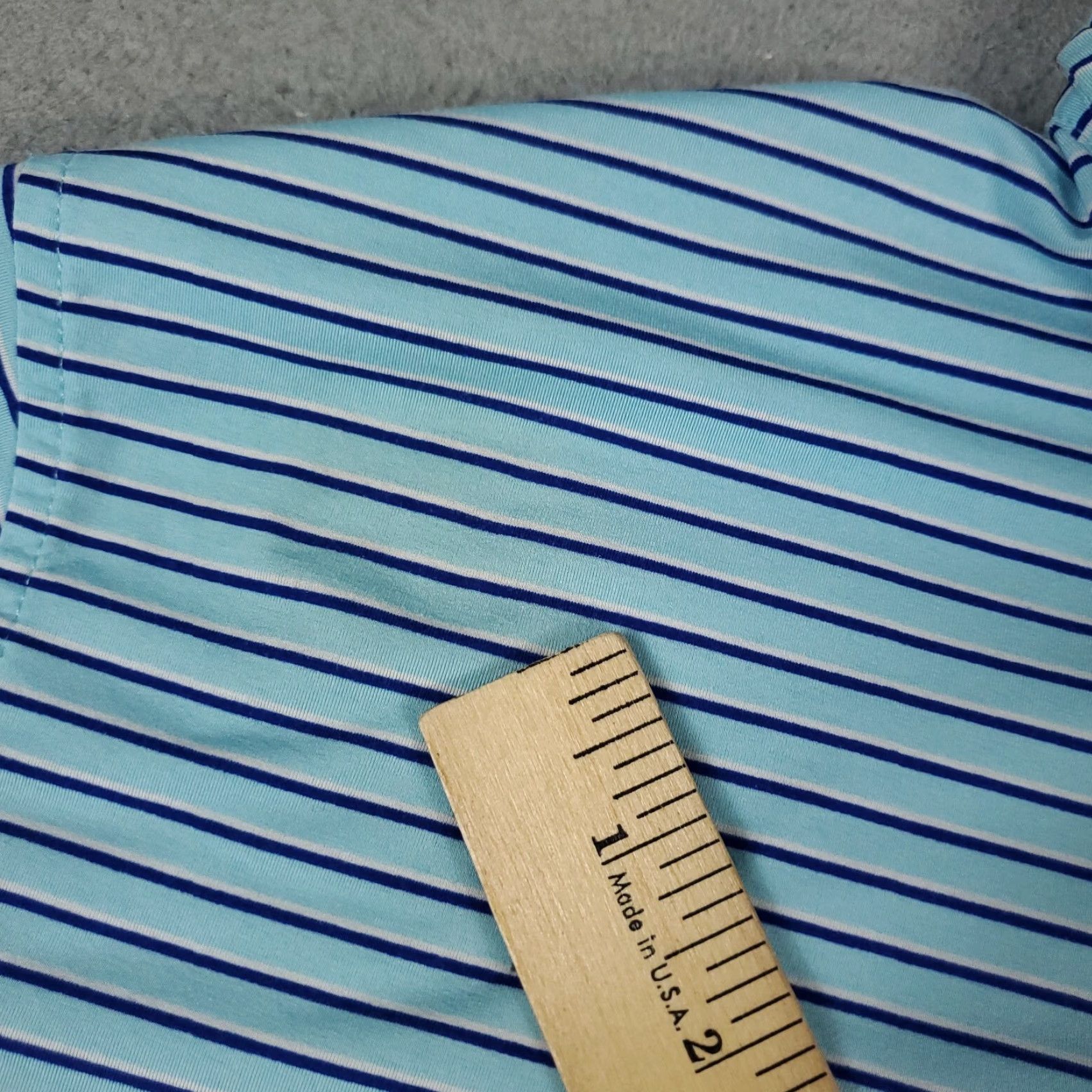 Vintage B Draddy Polo Shirt Mens L Blue Striped Short Sleeve Polo Shirt Size US L / EU 52-54 / 3 - 4 Thumbnail