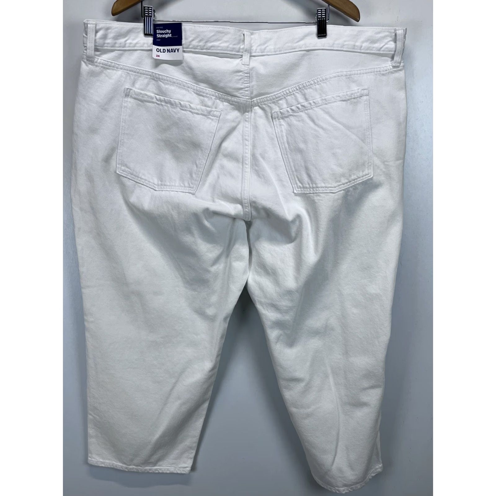 Old Navy Old Navy Slouchy Straight Capri Jeans Sz 24 Plus White NWT Womens Capris Crop Summer Size 42" / US 20 - 3 Thumbnail