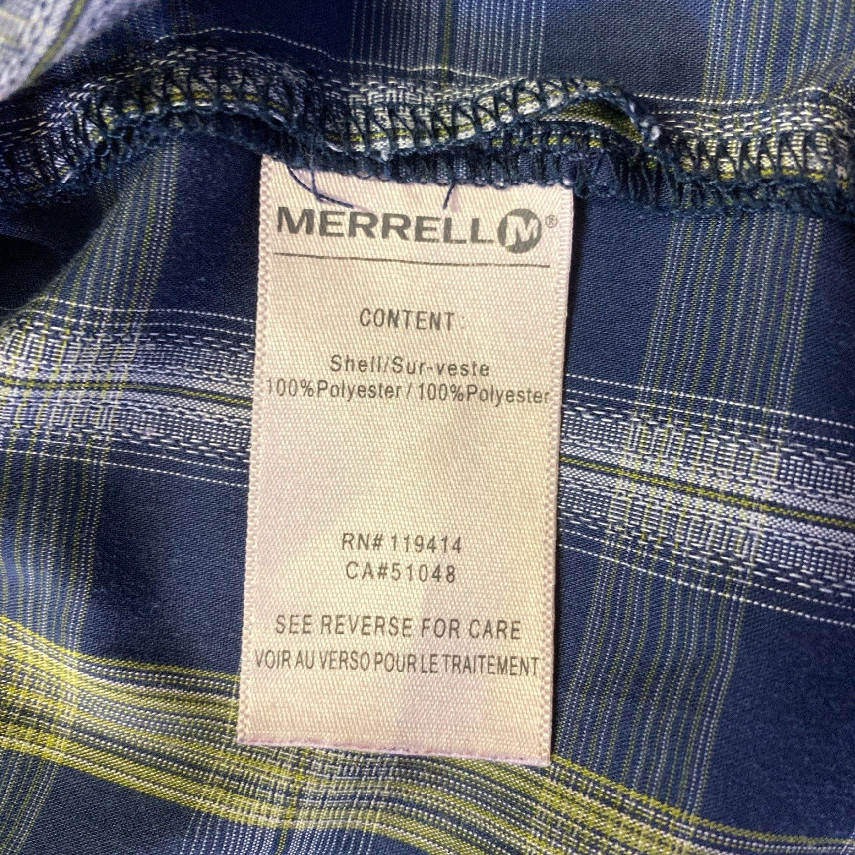 Merrell VINTAGE Merrell Mens Button Up Shirt Large Green Plaid Pearl Snap Short Sleeve Pocket Size US L / EU 52-54 / 3 - 5 Thumbnail