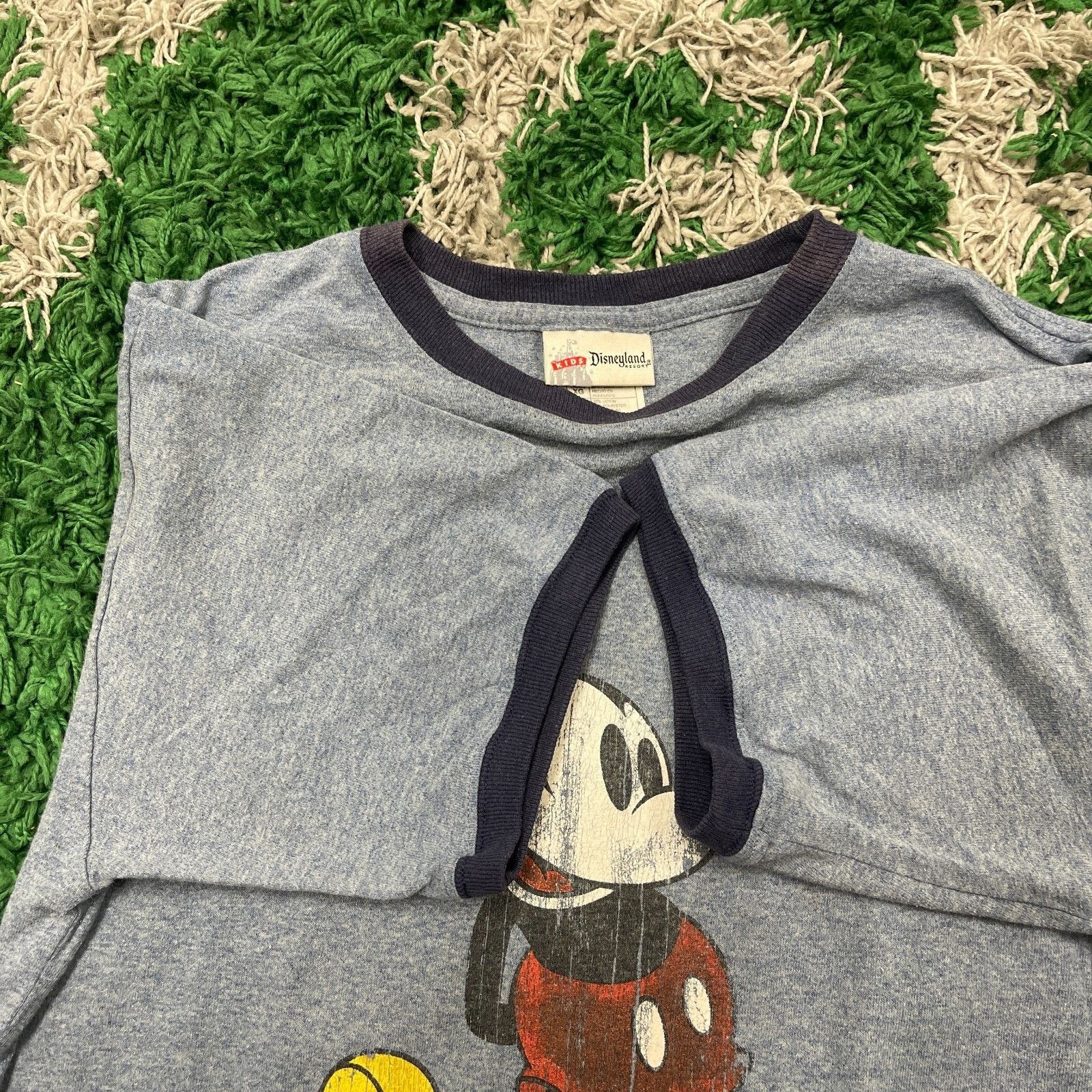 Disney Disneyland Mickey Mouse Blue Ringer Tee T Shirt Youth XL Size US XL / EU 56 / 4 - 3 Thumbnail