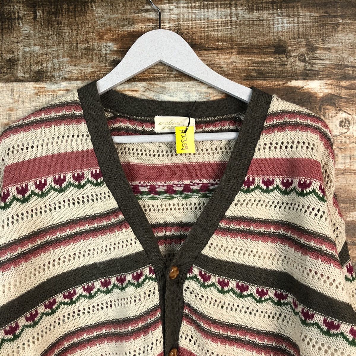 Homespun Knitwear × Japanese Brand W Closet Wears Inc Cardigan Knitwear #A2359 Size US L / EU 52-54 / 3 - 4 Thumbnail