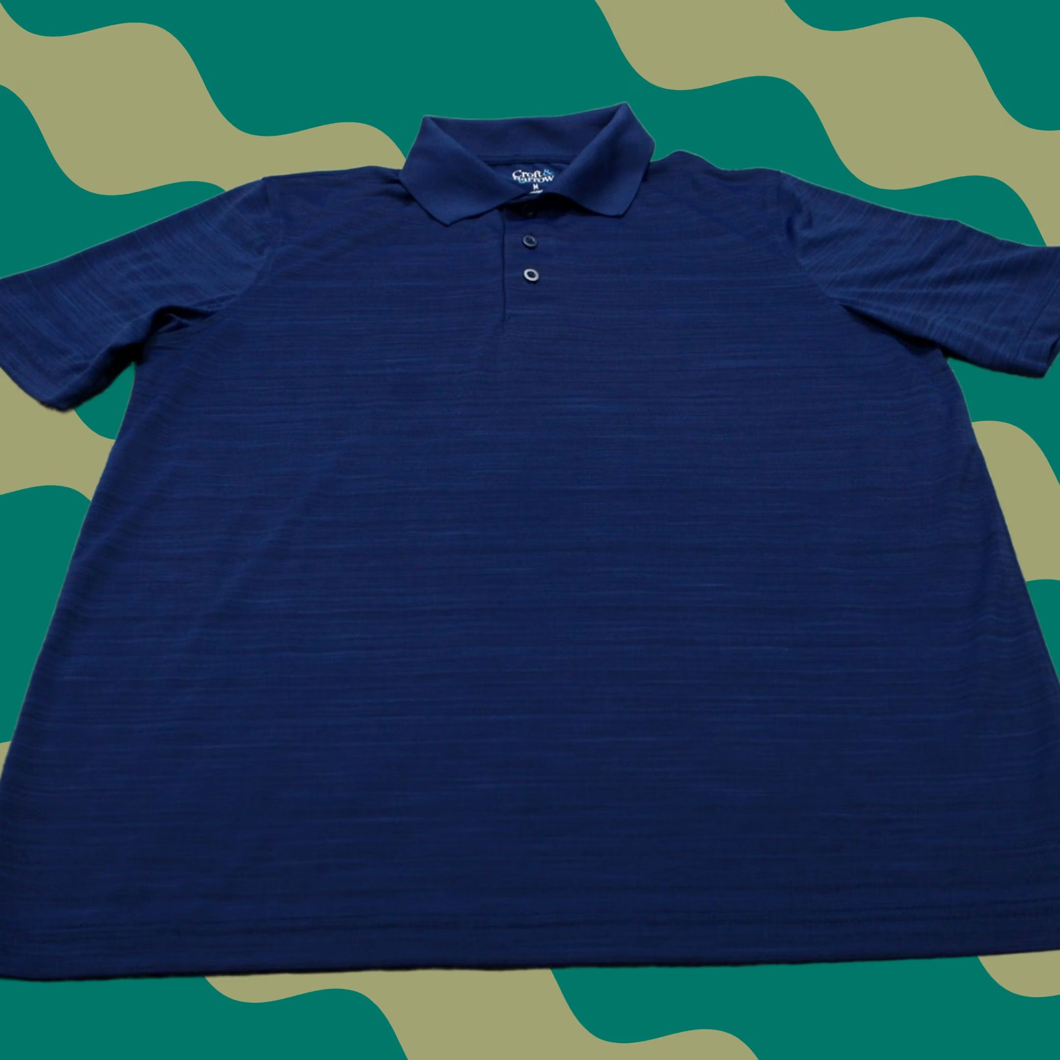 Croft & Barrow Croft & Barrow Polo Shirt Mens Medium Blue 100% Polyester Quick Dry S/S Pullover Shirt Size US M / EU 48-50 / 2 - 1 Thumbnail