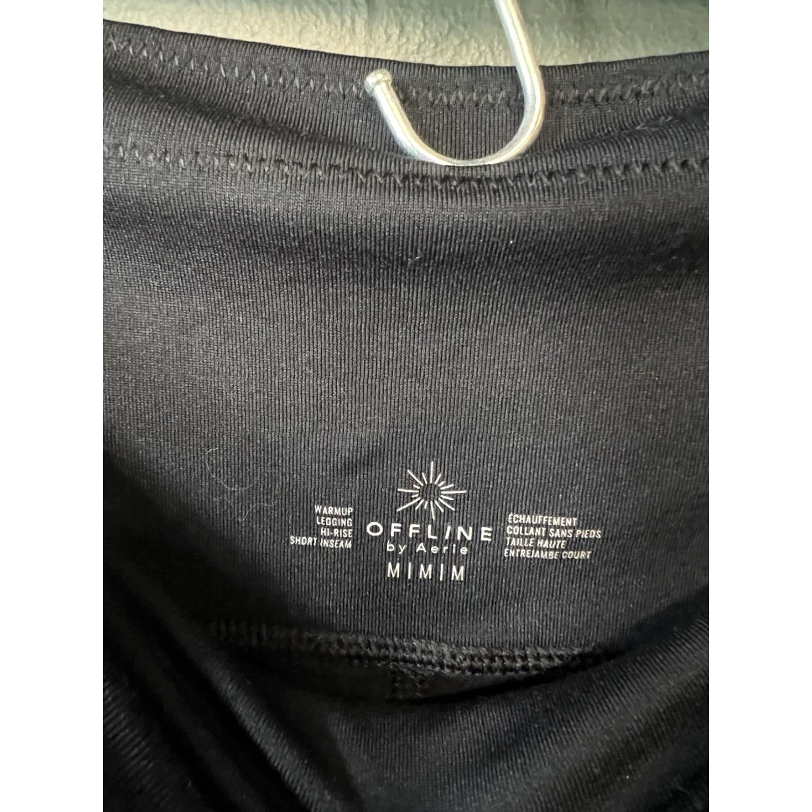 Vintage Aerie Womens Black Cropped Athletic Legging Pants M Regular Size Medium - Offline - Activewear Cropped Pants Womens Black Slim Fit Athletic Leggings Size 32" / US 10 / IT 46 - 3 Thumbnail