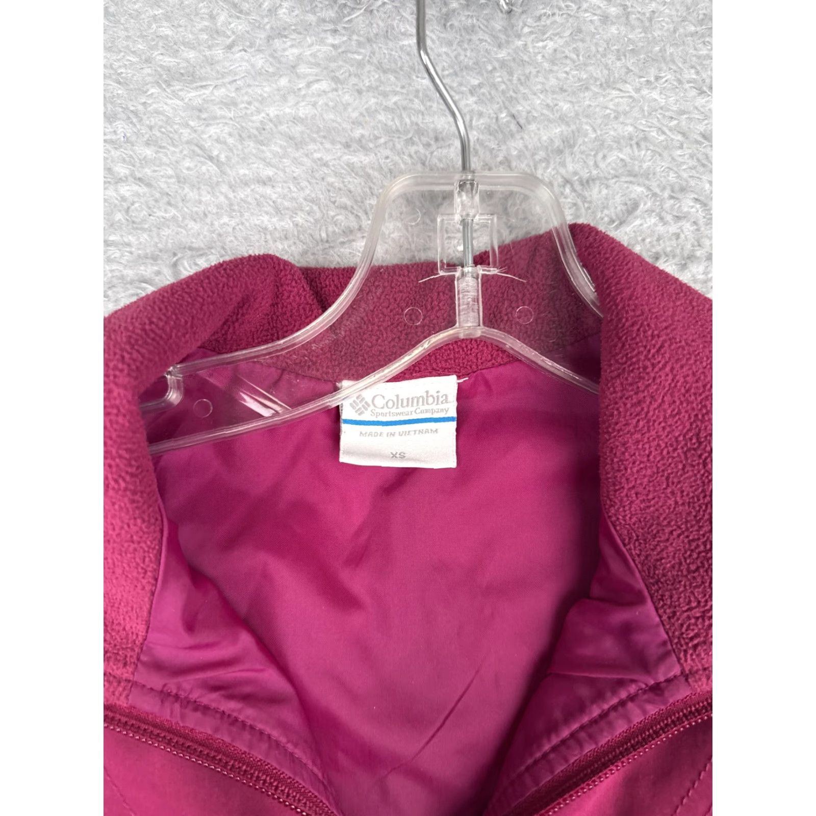 Layer 8 Columbia Vest XS Pink Full Zip Fleece Softshell Outdoor Hiking Layer Womens Size XS / US 0-2 / IT 36-38 - 6 Thumbnail