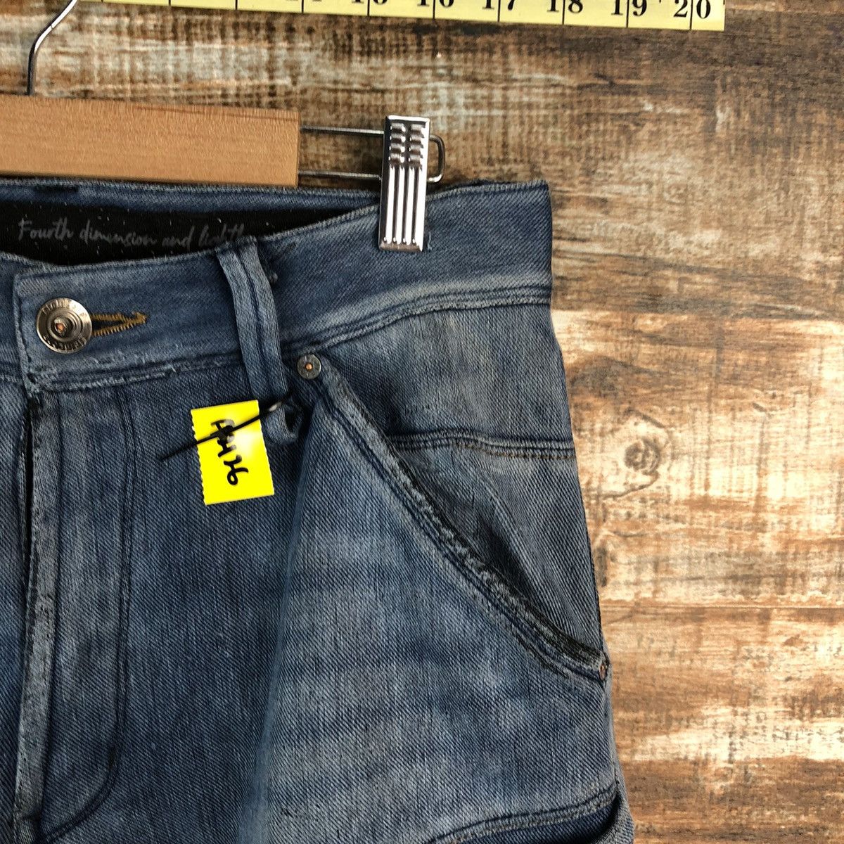 Japanese Brand Field Core Blue ripped Distressed Denim cargo Pants #A2126 Size US 29 - 8 Thumbnail